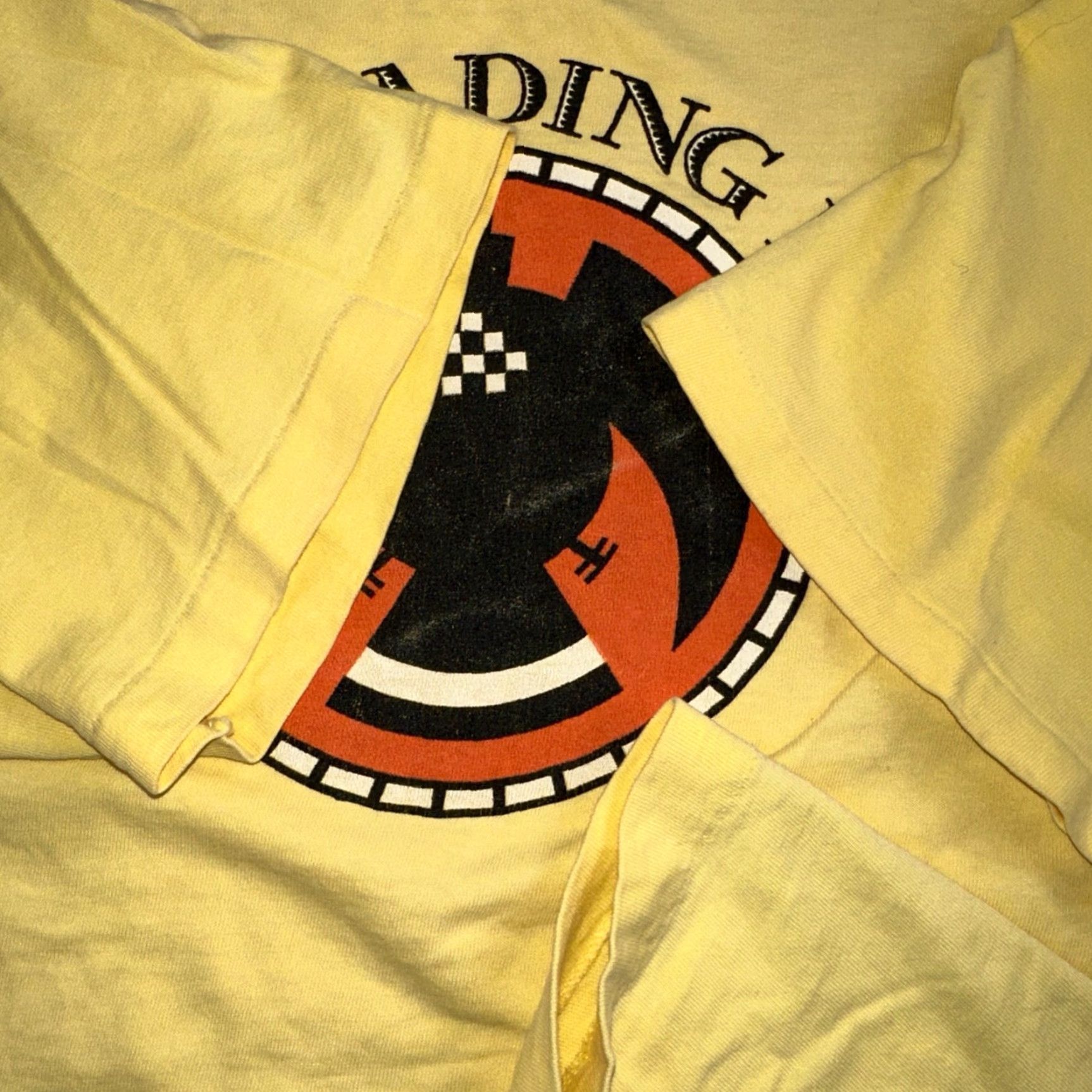 Vintage VINTAGE Oneita T-Shirt Shirt XL Yellow Men Crew Neck Short Sleeve Graphic Print 70s 80s 90s Band Orchestra Tuba Trading Post Rare Size US XL / EU 56 / 4 - 4 Thumbnail