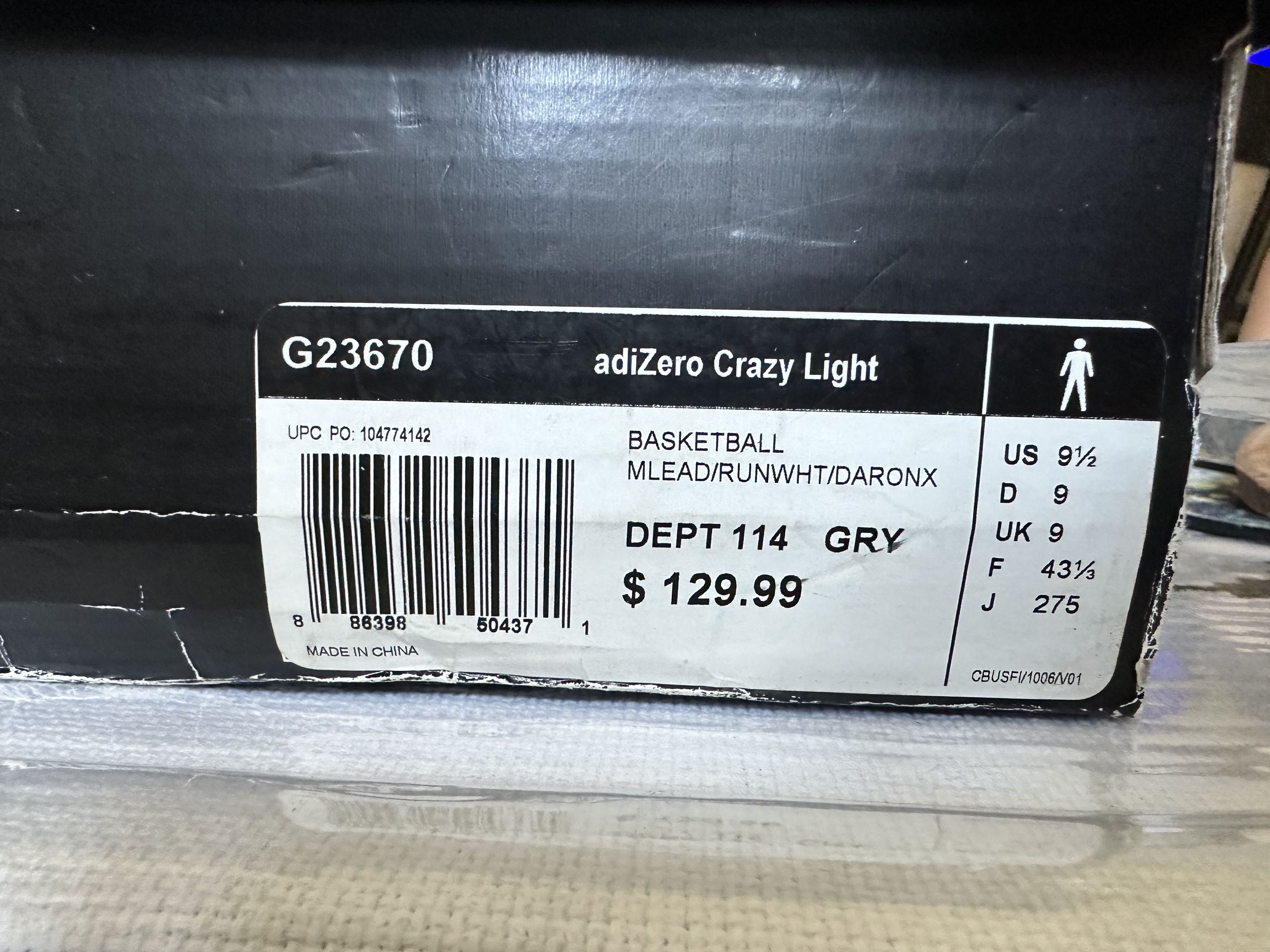 Adidas AdiZero Crazy Light Size US 9.5 / EU 42-43 - 3 Thumbnail