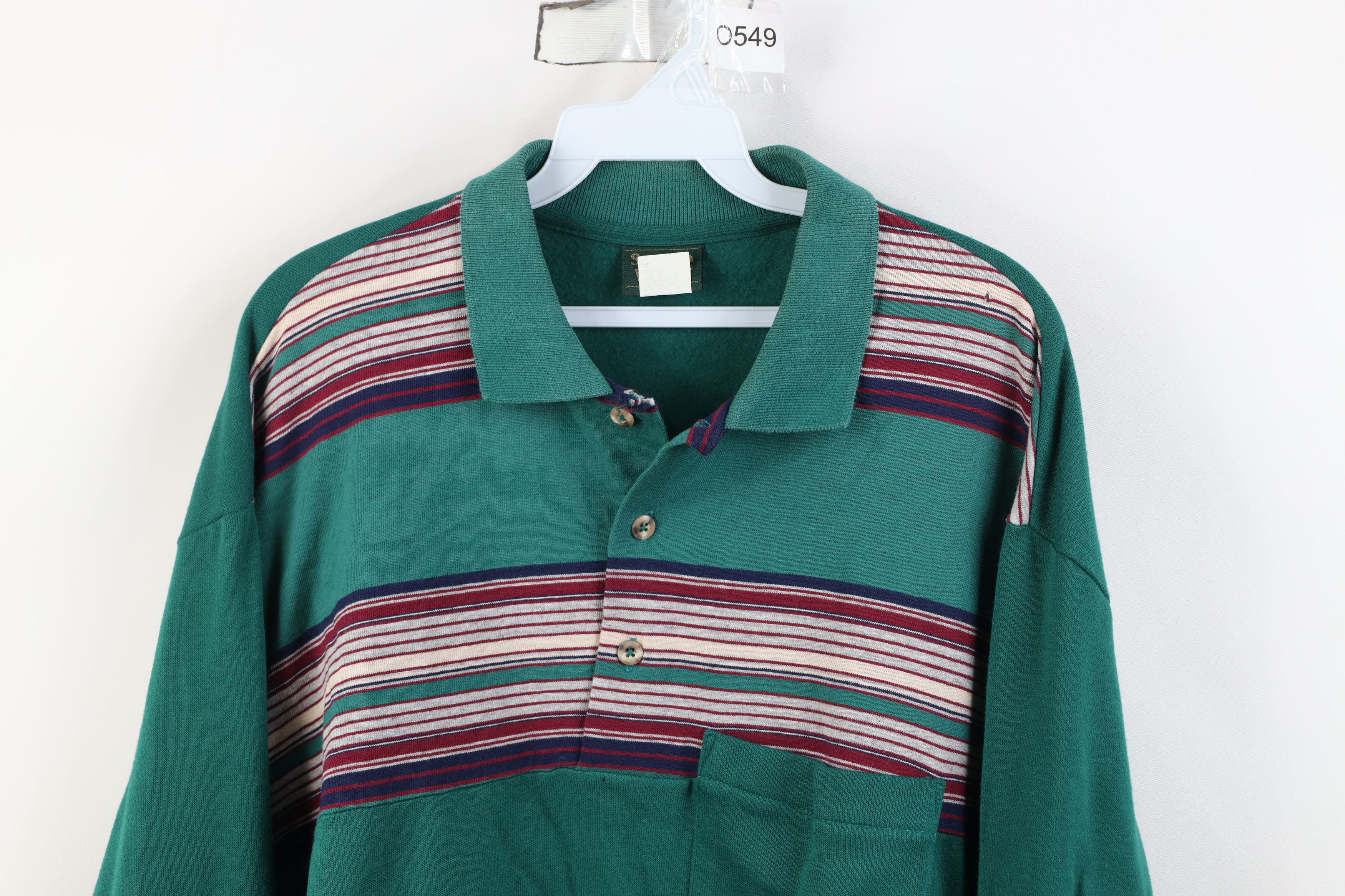 Vintage Vintage 90s Streetwear Lightweight Collared Sweatshirt USA Size US XL / EU 56 / 4 - 2 Thumbnail