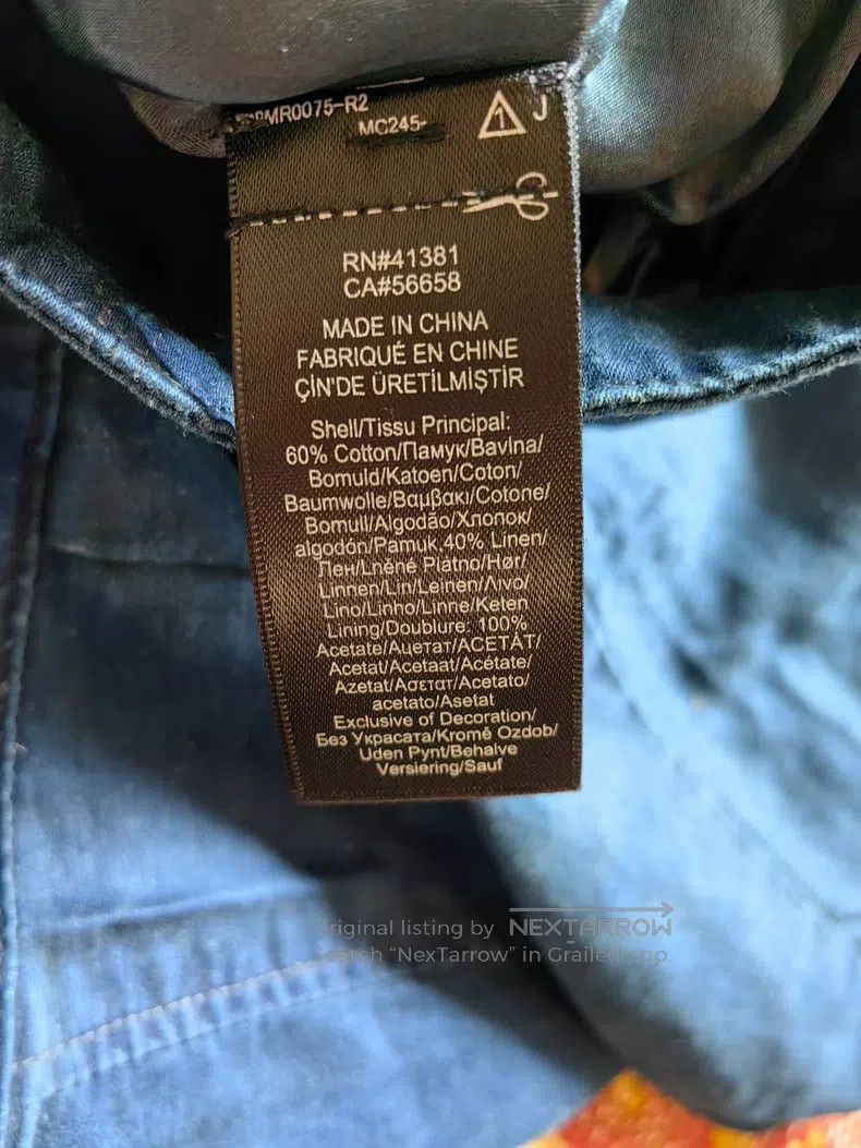 RRL Ralph Lauren RRL Ralph Lauren Embroidered Eagle Flag Blue-Dyed Short Ja Size US M / EU 48-50 / 2 - 4 Thumbnail