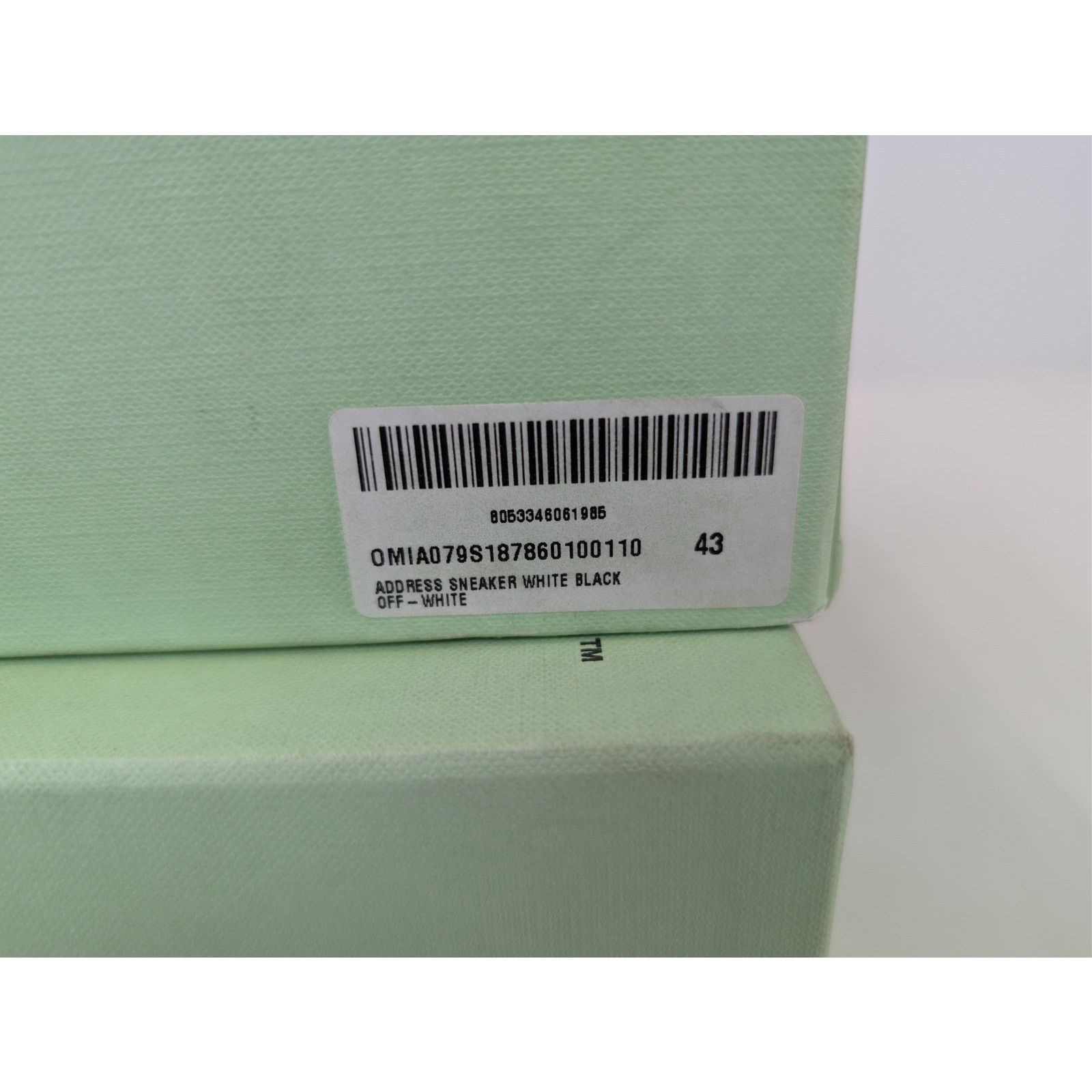 Off-White o1rshd1 Virgil Abloh Address Low Top Sneaker White / Black Size US 10 / EU 43 - 23 Thumbnail