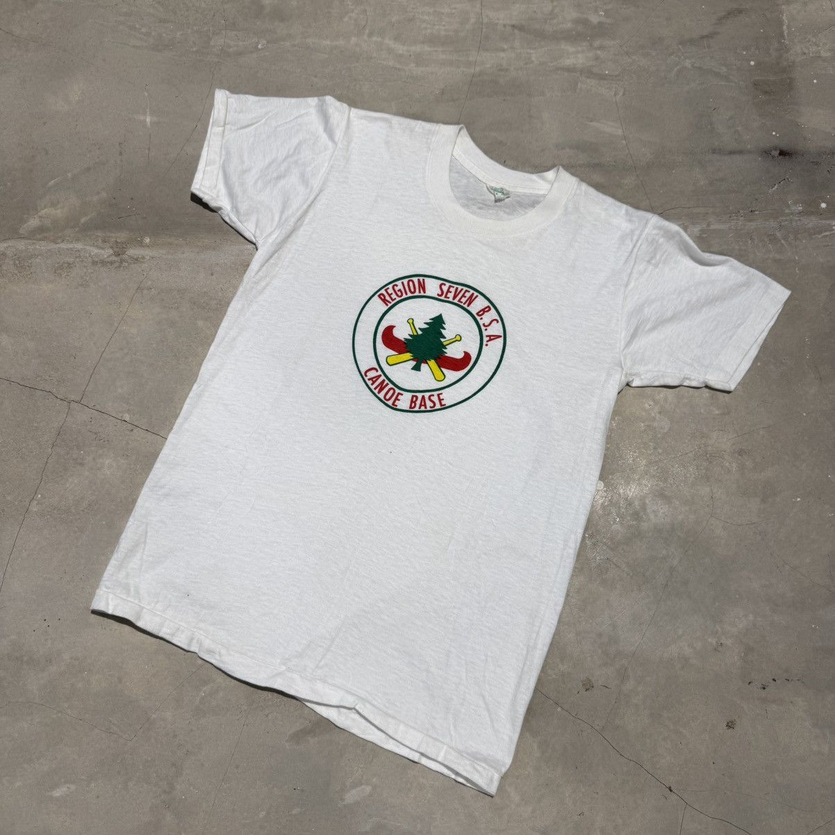 Other Vintage 50s 60s Boy Scouts Of America Canoe Base T-Shirt Size US XS / EU 42 / 0 - 1 Thumbnail
