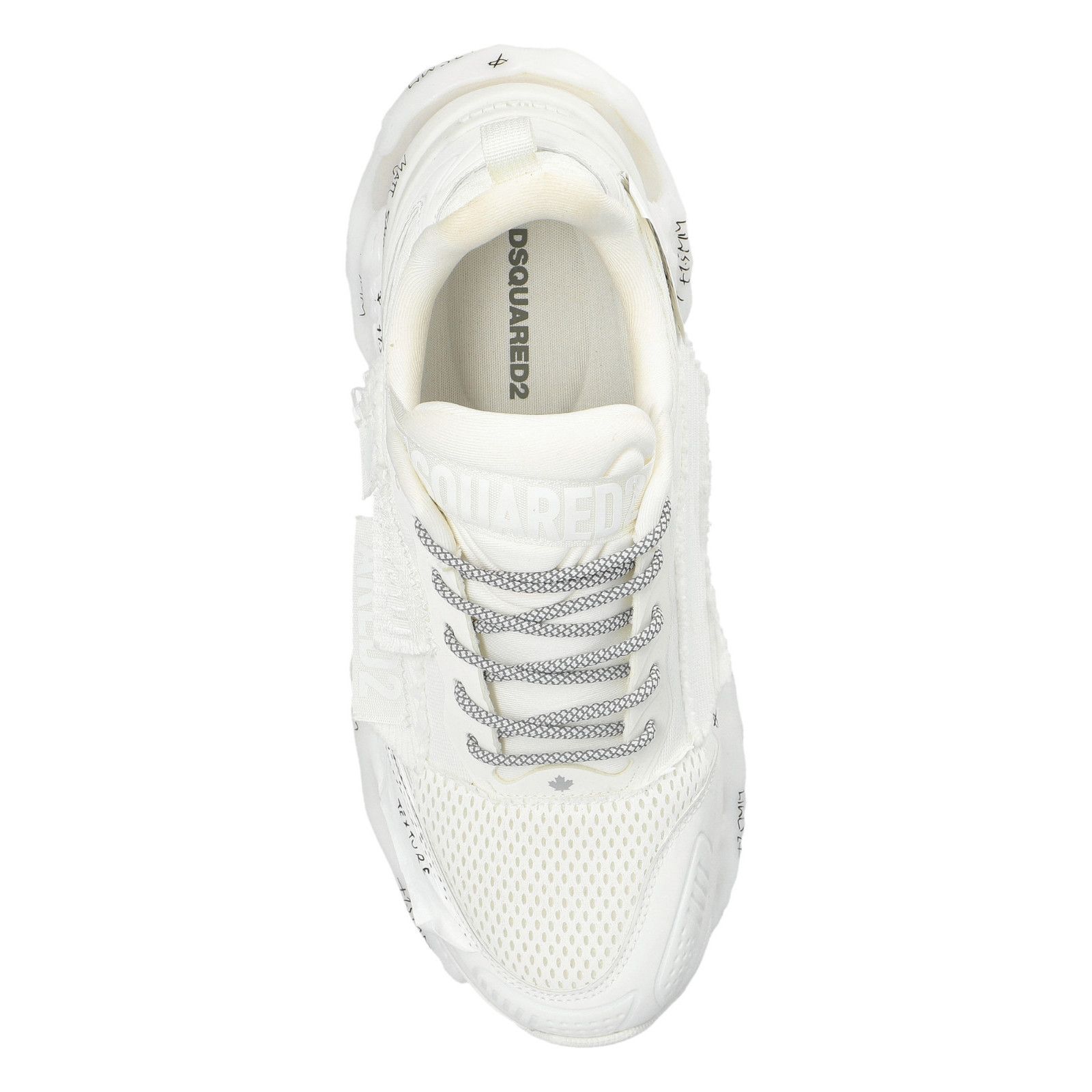 Dsquared2 DSQUARED2 Faster White Fabric Sneakers New And Authentic (Me Size US 12 / EU 45 - 4 Thumbnail