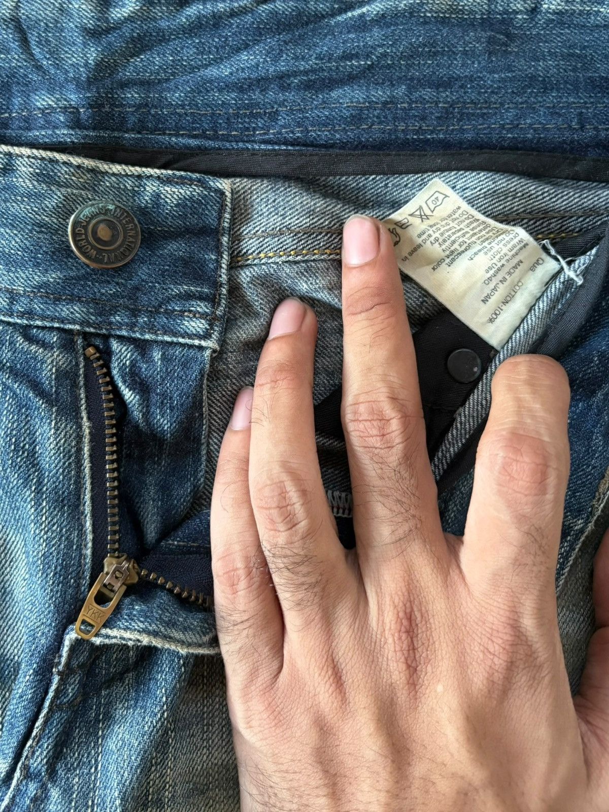 If Six Was Nine Vintage Murder Licence Punk Studded Mud Wash Distress Jeans Size 31" - 5 Thumbnail