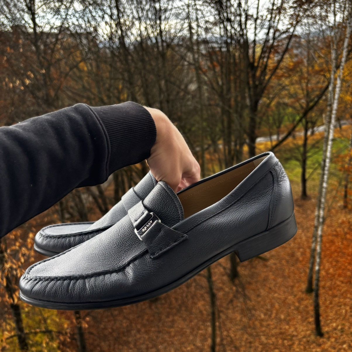 Bally BALLY DENNI/00 BLACK CALF GRAINED 6175622 MEN'S size 12 Size US 12 / EU 45 - 4 Thumbnail