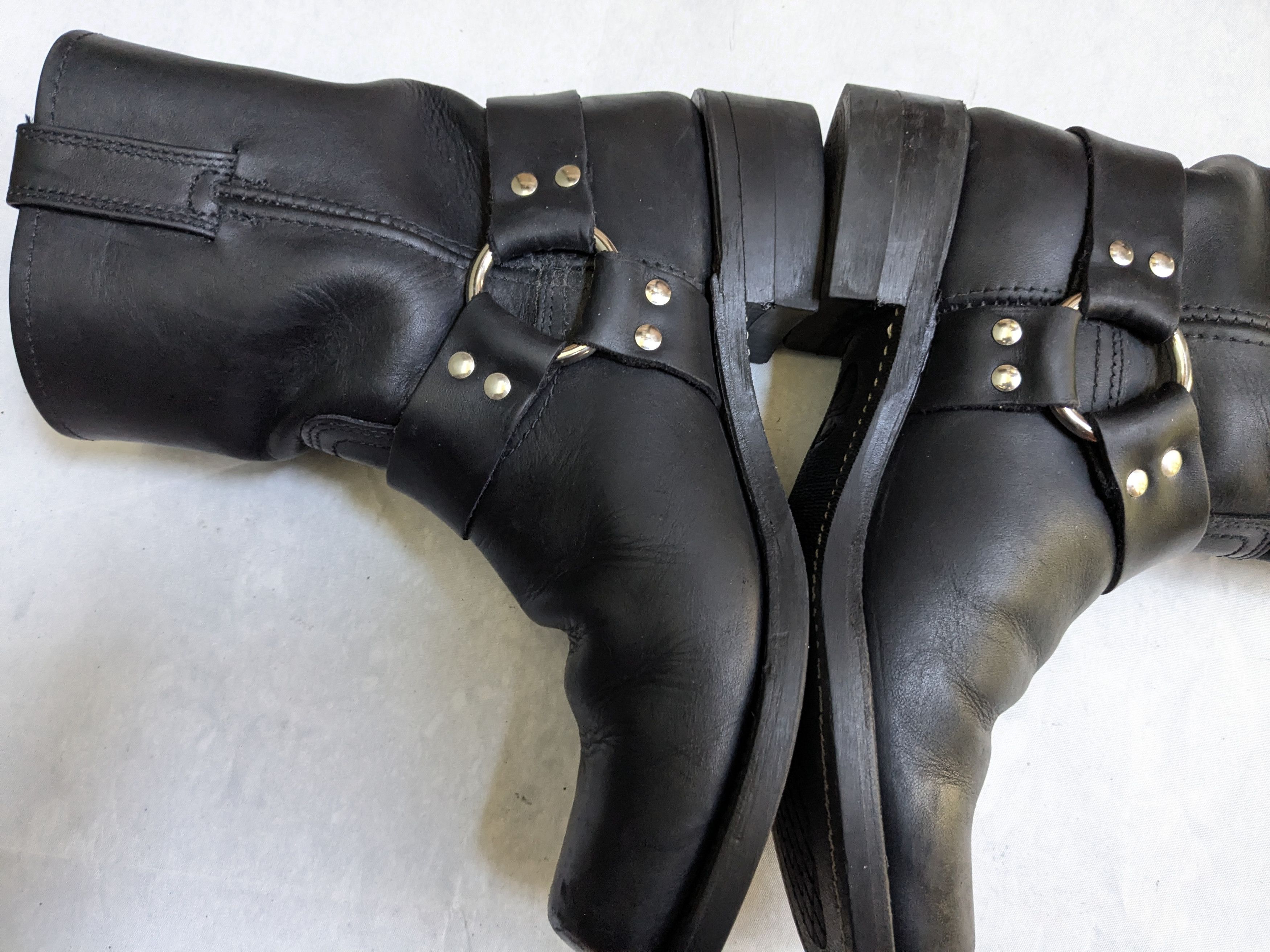 Frye Frye Harness Black Leather 10 M Strap Size US 10 / EU 43 - 16 Thumbnail