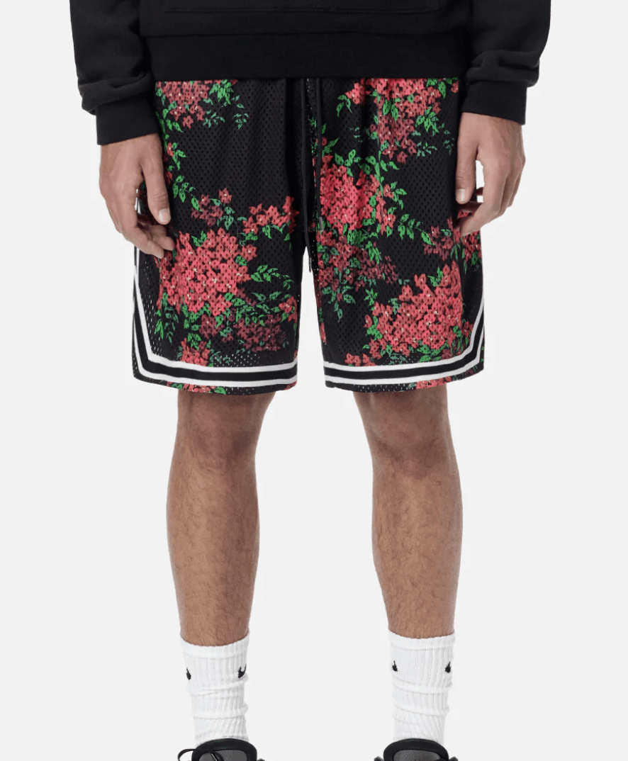 image of John Elliott Game Shorts Bougainvillea Black Size M, Men's