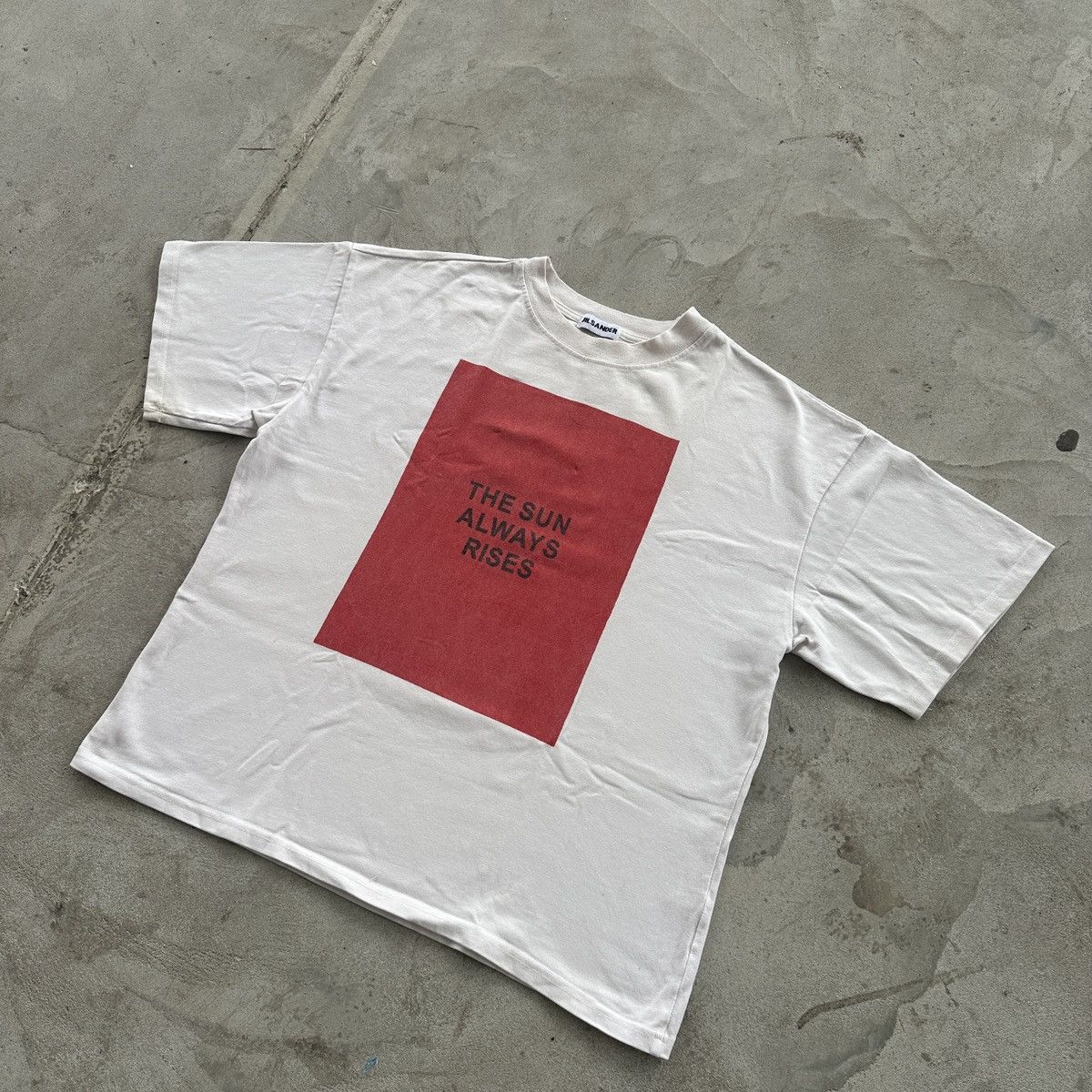 Jil Sander Jil Sander Oversized T-Shirt “The Sun Always Rise” White M Size US M / EU 48-50 / 2 - 2 Thumbnail
