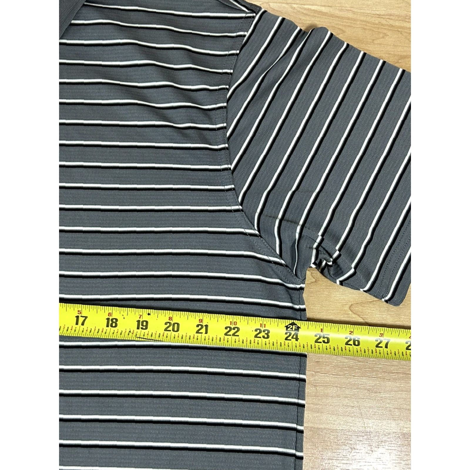 Vintage Mens Grand Slam Gray Striped Performance Golf Shirt Polo XL Mens Size US XL / EU 56 / 4 - 3 Thumbnail