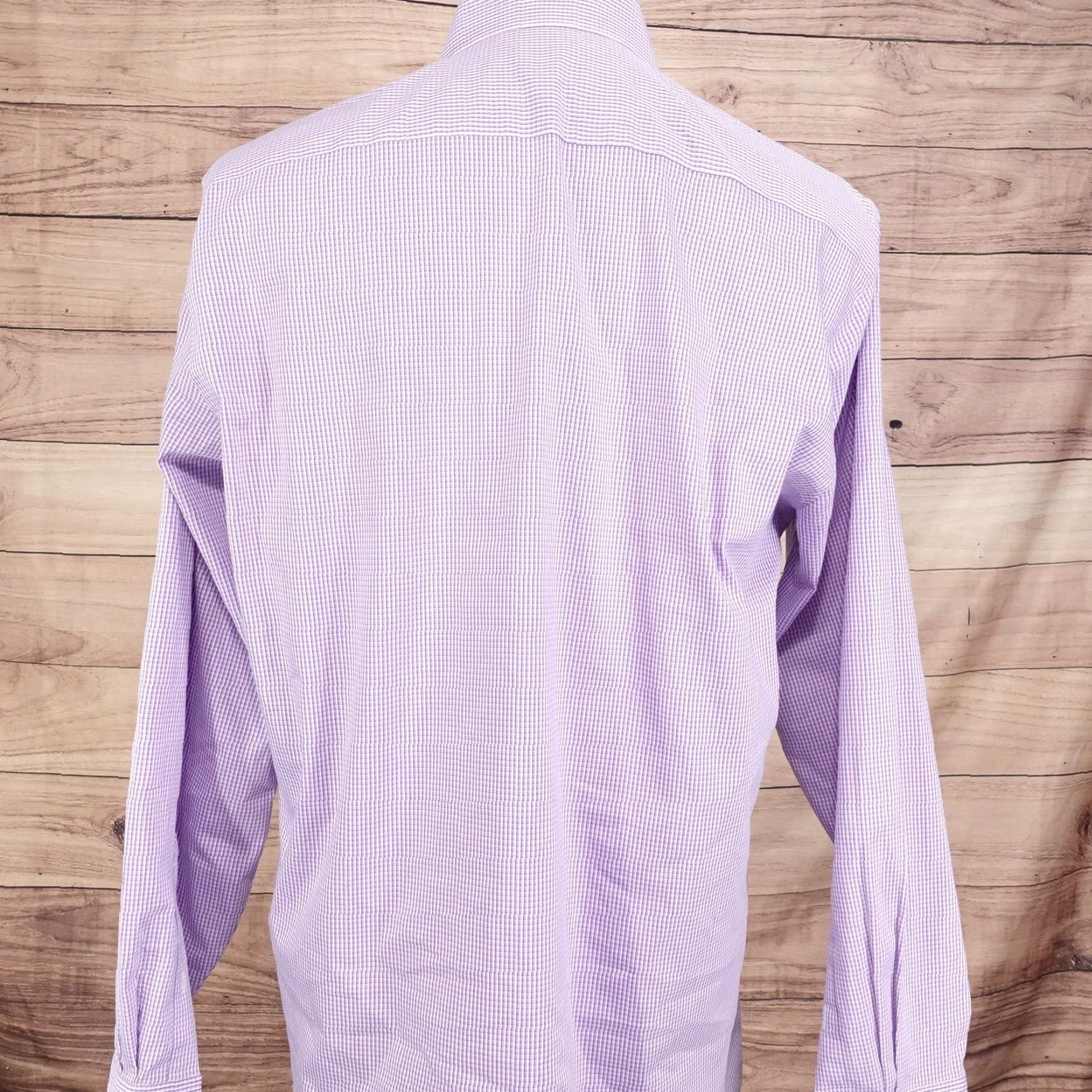 Van Heusen Van Heusen Flex Shirt Mens Large Purple Stretch Regular Fit Long Sleeve Check Shirt Size US L / EU 52-54 / 3 - 4 Thumbnail