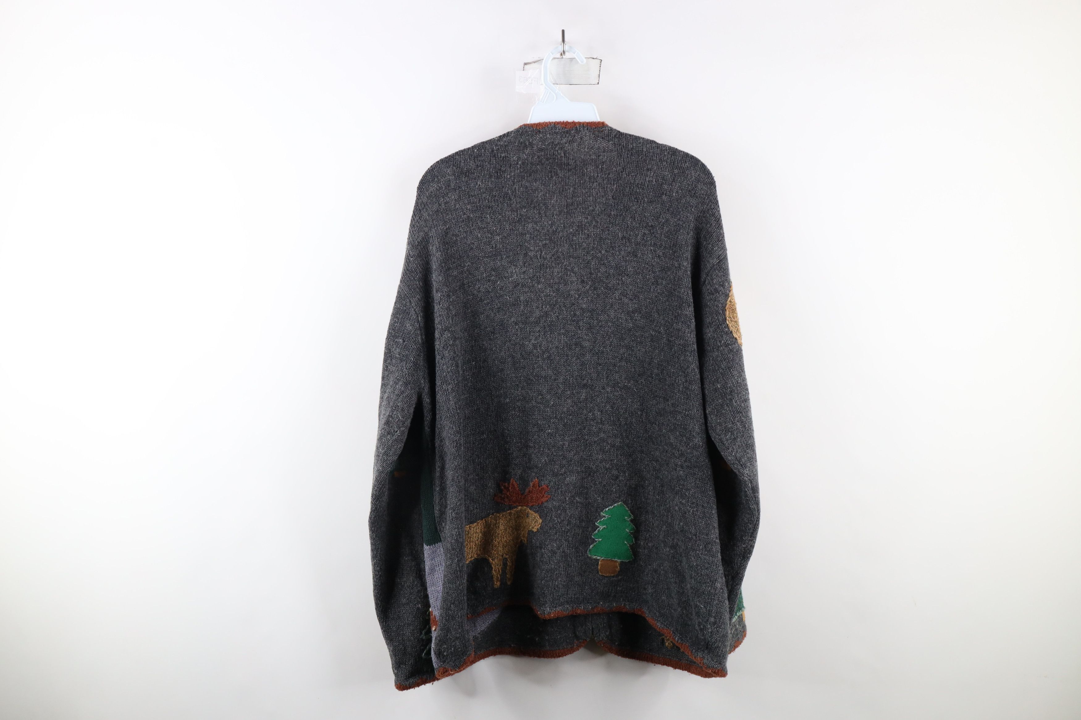 Vintage Vintage 90s Nature All Over Print Full Zip Cardigan Sweater Size XL / US 12-14 / IT 48-50 - 13 Thumbnail