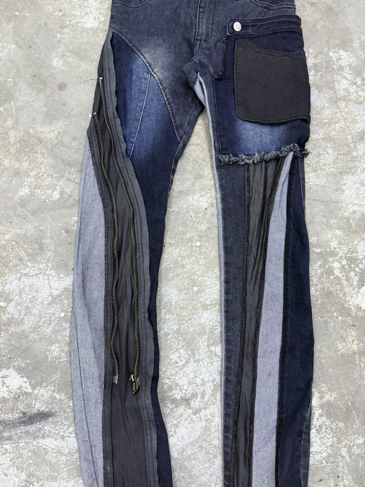 If Six Was Nine H.anarchy H.naoto Punk style denim pants Size US 27 - 4 Thumbnail
