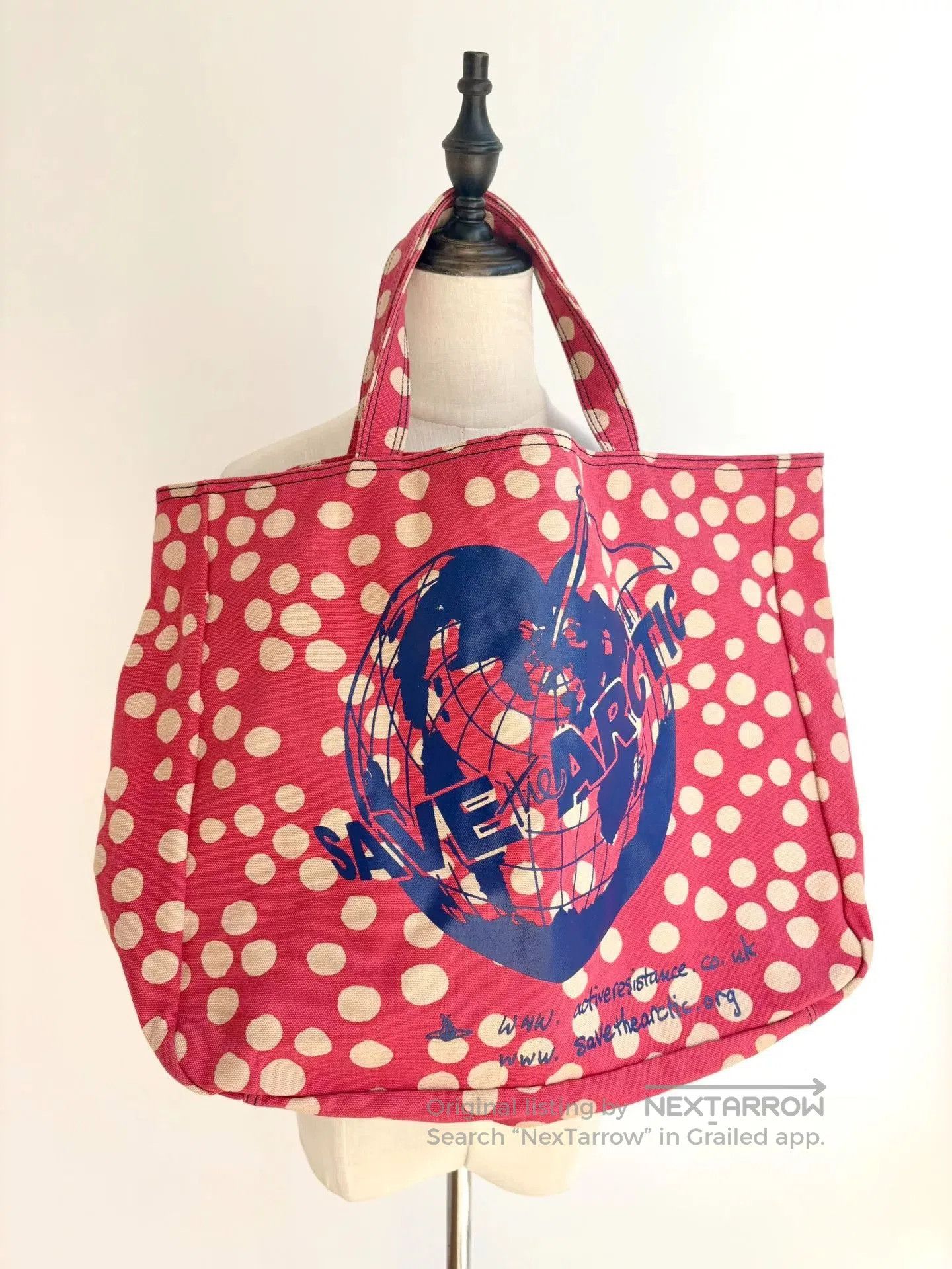 Vivienne Westwood Vivienne Westwood Pink Polka Dot Canvas Bag. Size ONE SIZE - 1 Thumbnail