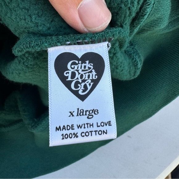 Designer × Girls Don't Cry NEW GIRLS DON’T CRY GREEN LOGO HOODIE SZ EXTRA LARGE XL Size US XL / EU 56 / 4 - 5 Thumbnail