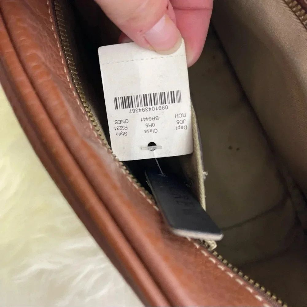 J.Crew J. Crew Brown Signet Bag Pebble Leather Crossbody Size ONE SIZE - 2 Thumbnail