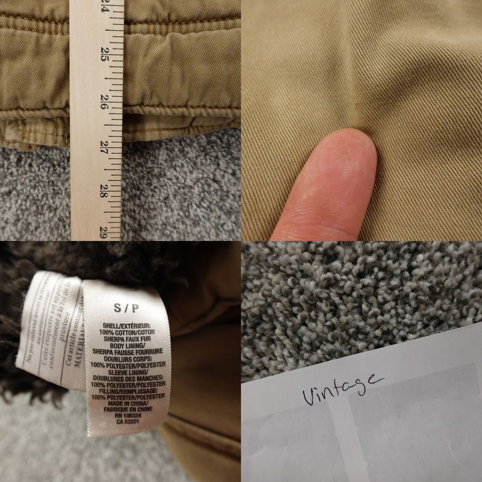 Vintage VTG Aéropostale Jacket Mens S Beige Cotton Chore Coat Lined Full Zip OG Logo Zipper Pockets Adventure Outdoor Workwear Size US S / EU 44-46 / 1 - 8 Thumbnail