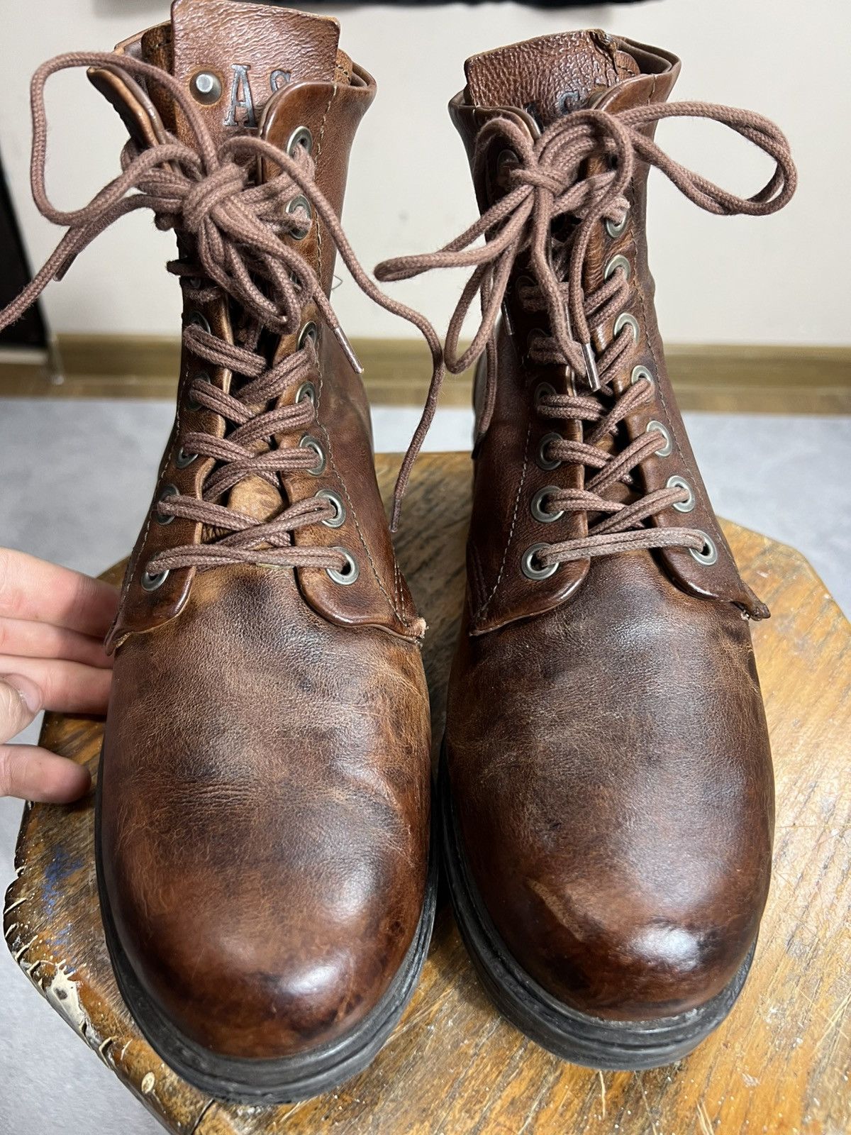 A.S.98 Woman’s A.S 98 Leather Boots Stupped Straps Zipped Closure Size US 8 / IT 38 - 5 Thumbnail