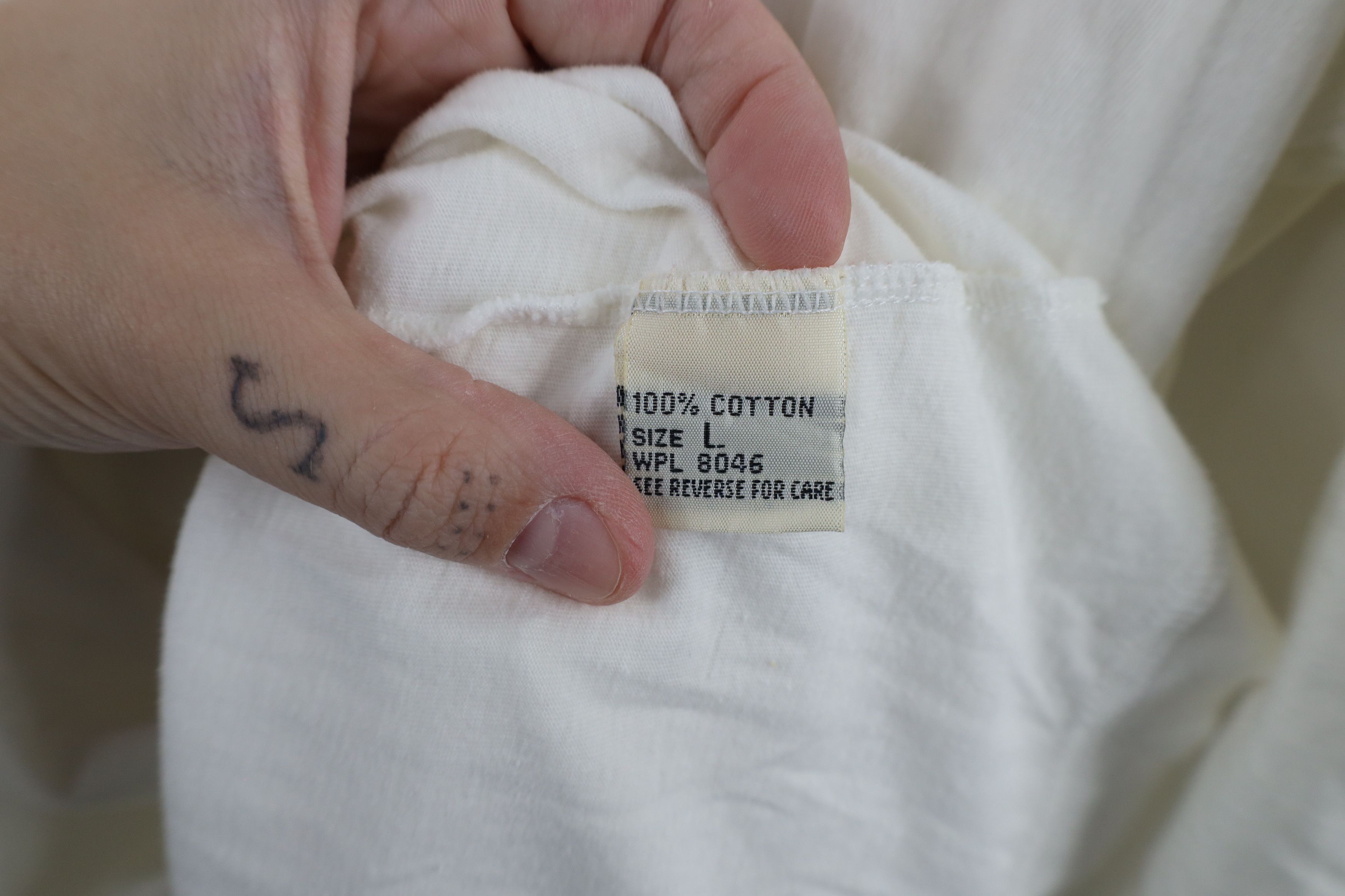 Vintage Vintage 90s Streetwear Blank Long Sleeve Rugby Polo White Size US L / EU 52-54 / 3 - 6 Thumbnail