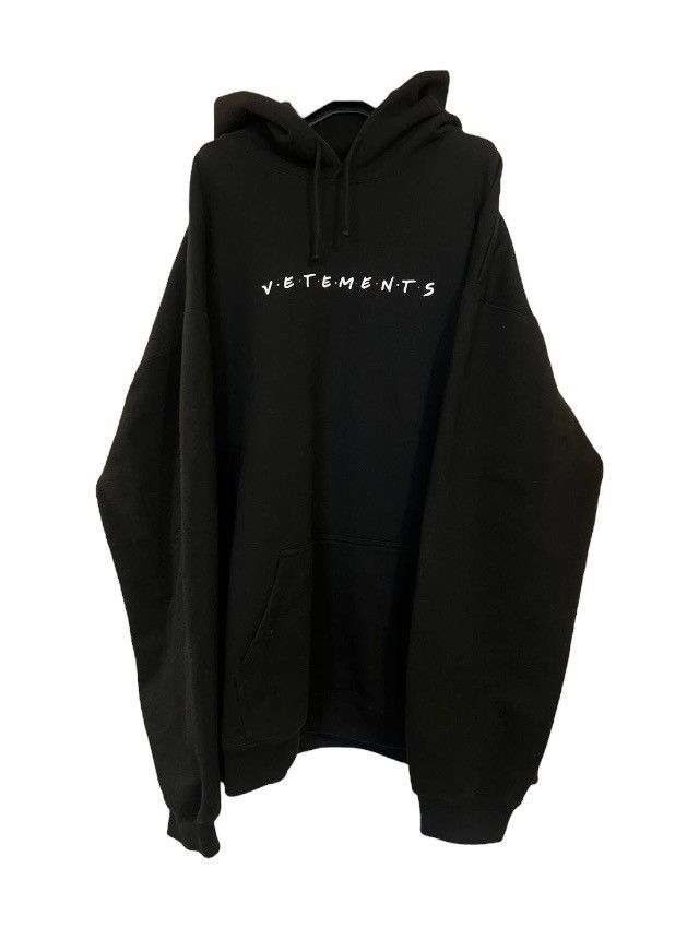 image of Vetements "friends" Logo Hoodie in Black, Men's (Size XL)