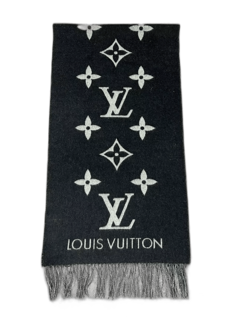 Louis Vuitton Louis Vuitton Black and Silver Scarf-yf Size ONE SIZE - 1 Thumbnail