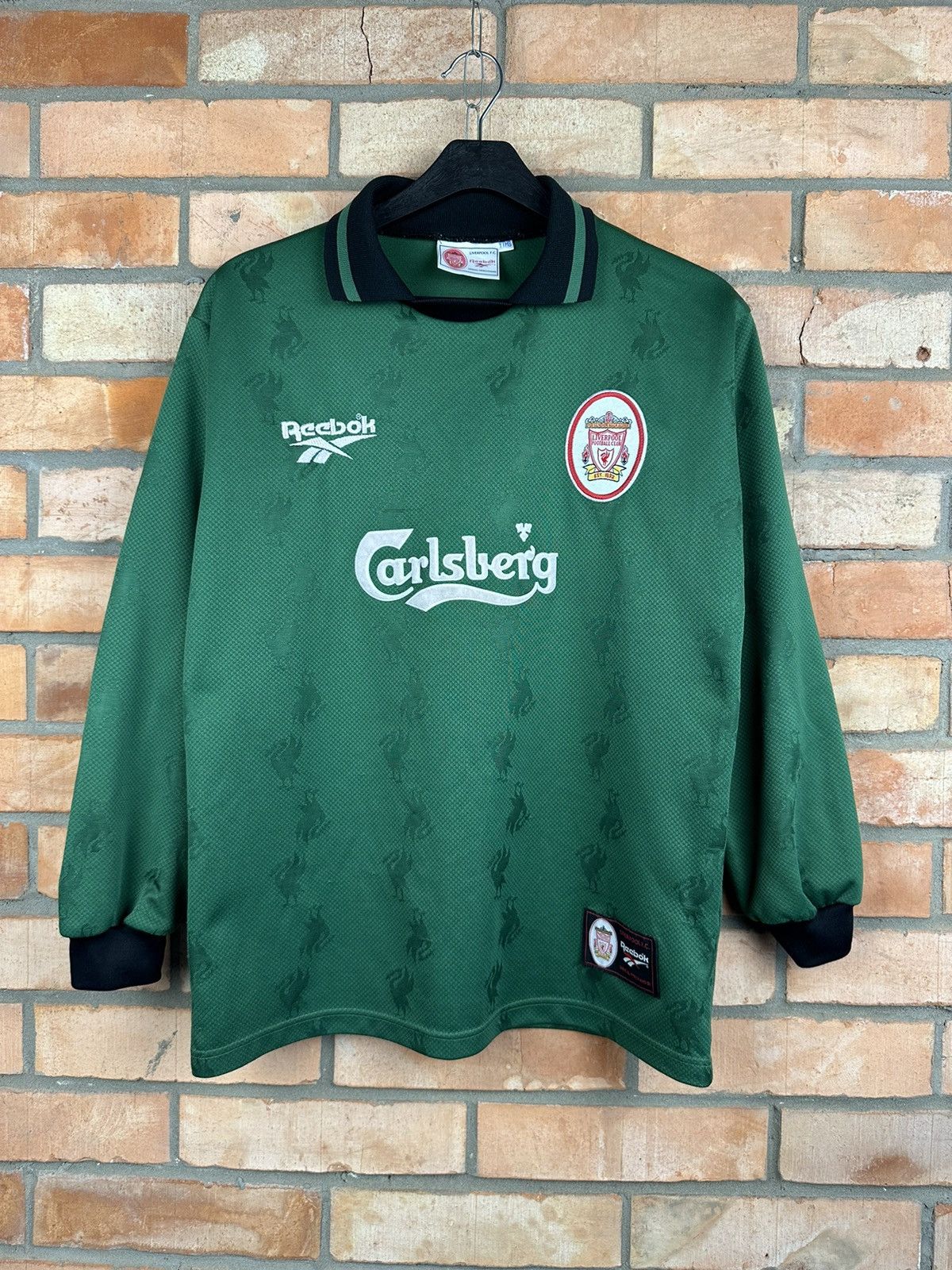 image of Vintage Liverpool Reebok Jersey in Green, Men's (Size XS)