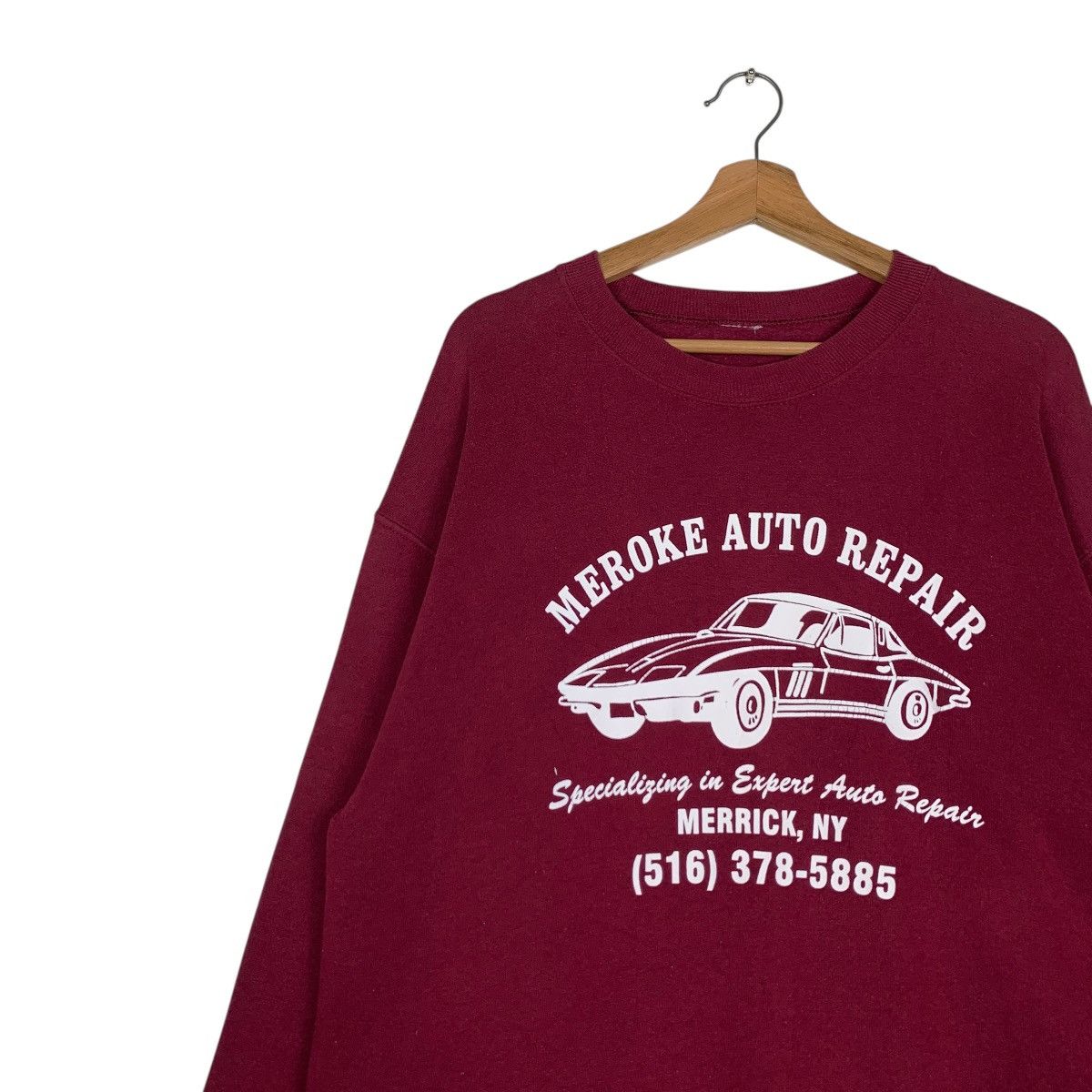 Vintage Vintage MEROKE Auto Repair Crewneck Sweatshirt #1501-C67 Size US L / EU 52-54 / 3 - 6 Thumbnail