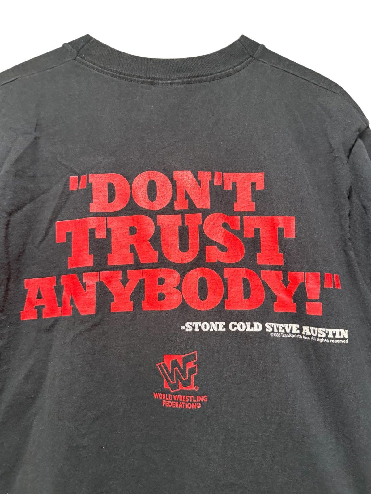 WWF Vintage 1998 WWF Stone Cold Steve Austin Don't Trust Anybody Size US L / EU 52-54 / 3 - 6 Thumbnail