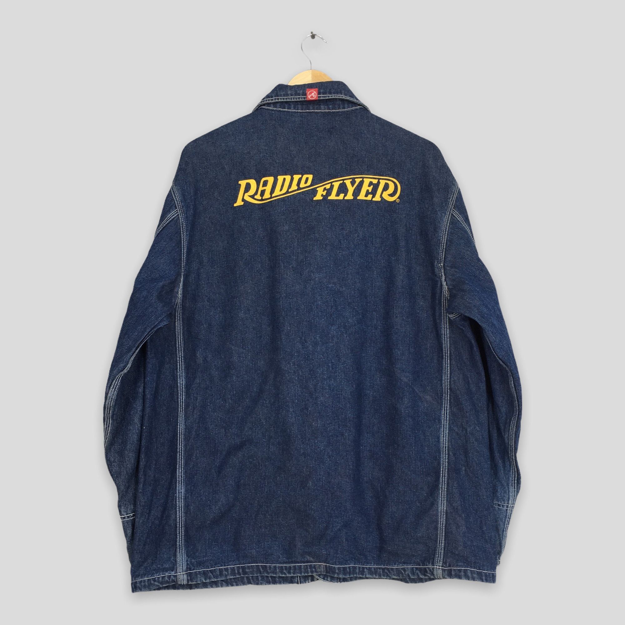 Other Vintage 1980s Radio Flyer Denim Chore Workers Jacket Large Size US L / EU 52-54 / 3 - 8 Thumbnail