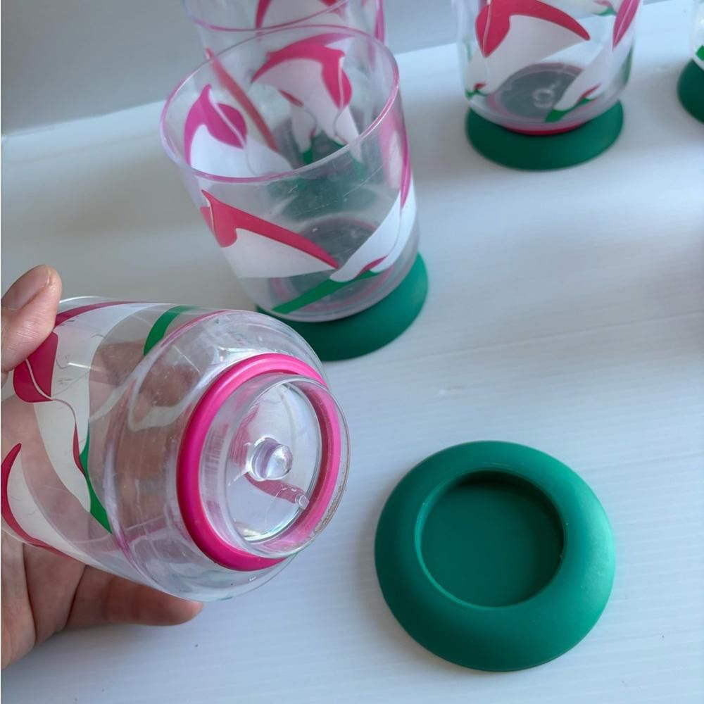 Designer 6 Vintage Tulips Plastic Glasses by Neove Dallaire & Giguere Size ONE SIZE - 4 Thumbnail