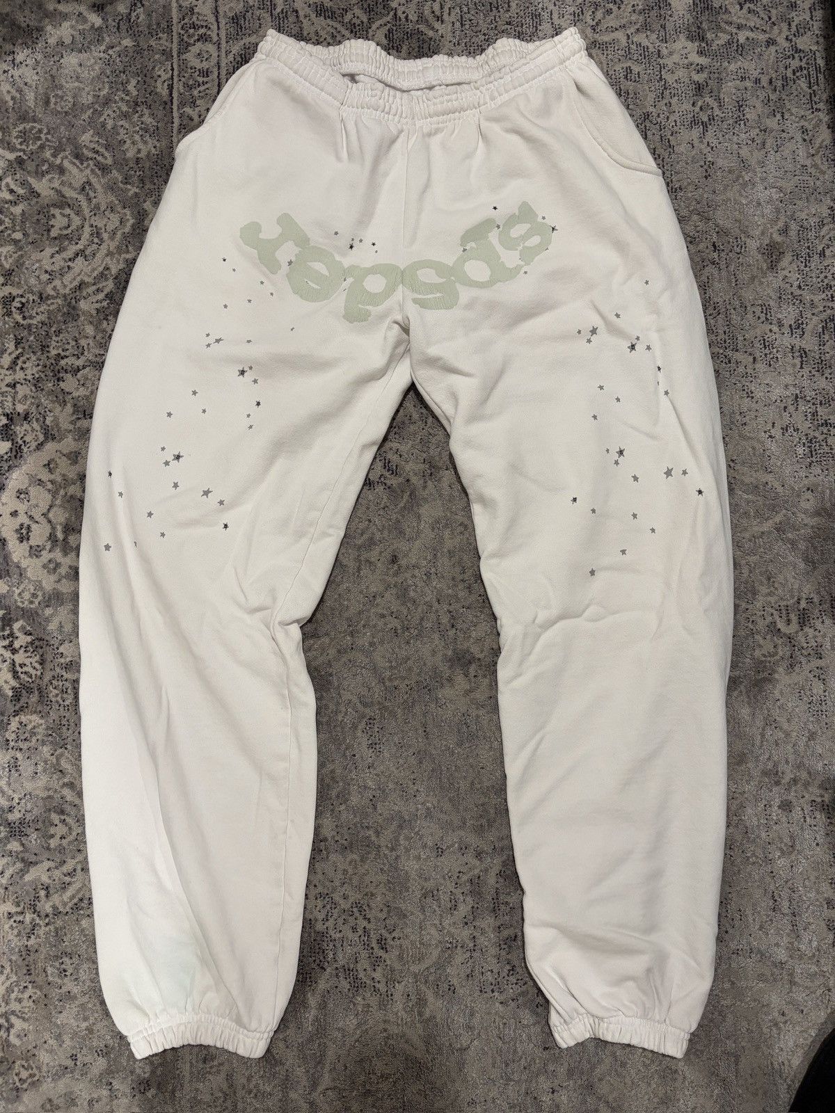 Sp5der Sp5der Worldwide Sweatpants - Egg Shell Size US 32 / EU 48 - 1 Thumbnail