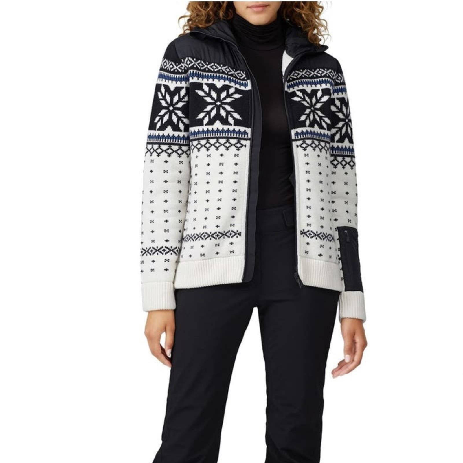 image of Aztech&mountain Aztech Mountain Aspen Flake Sweater Coat In Size Xs in Black, Women's