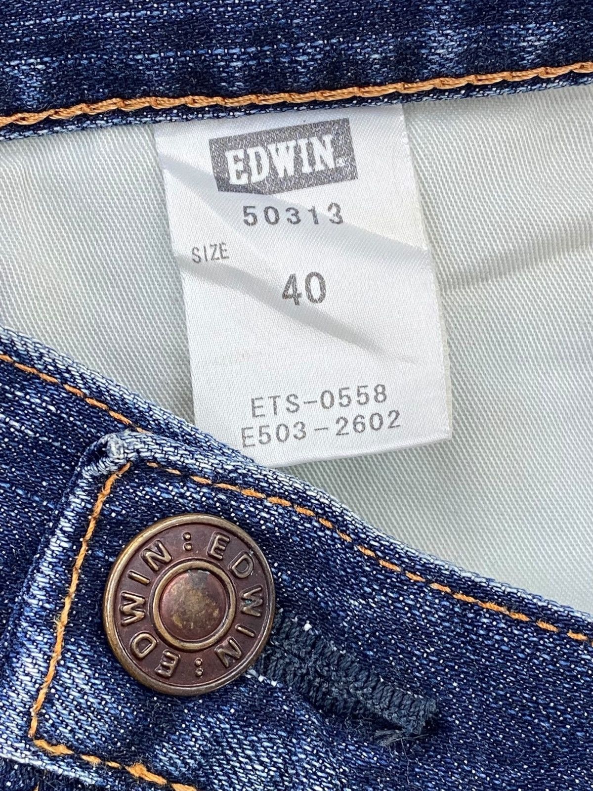 Edwin Edwin Whiskered Mud Wash Style Straight Leg Jeans Size US 40 / EU 56 - 10 Thumbnail
