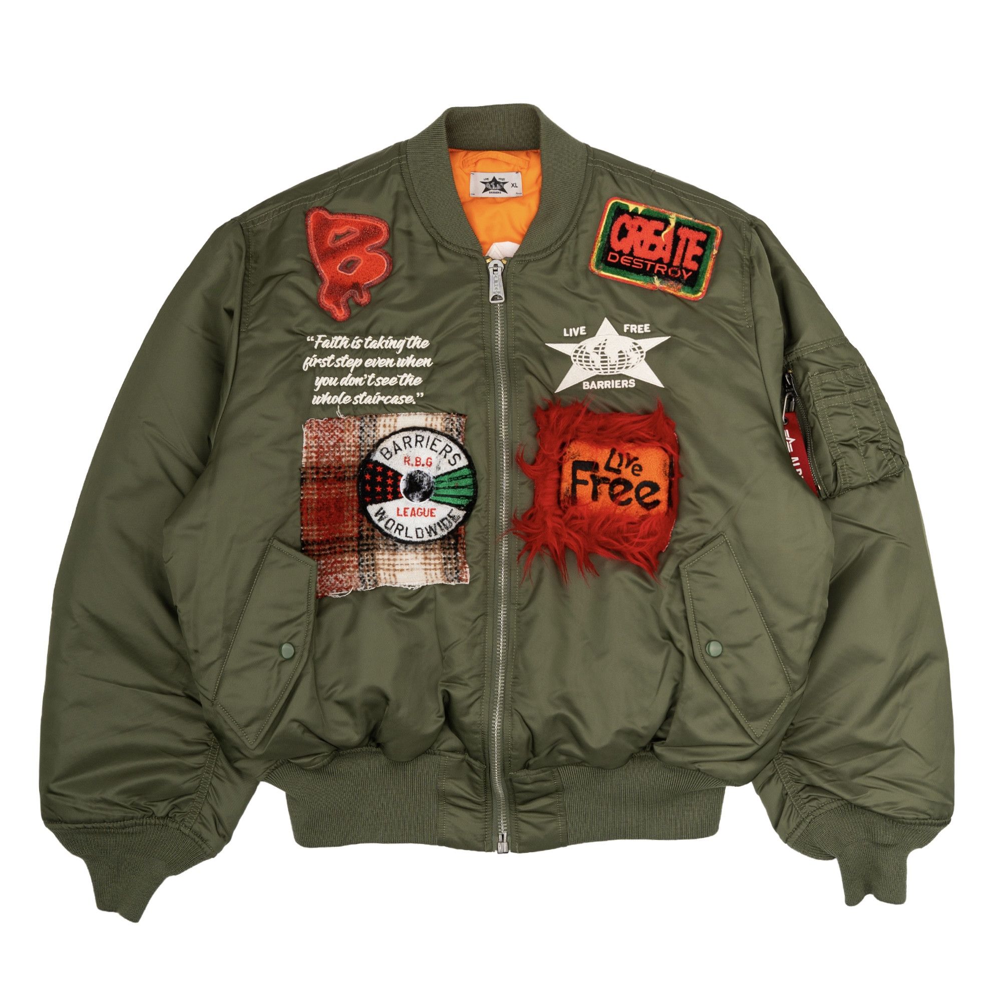 Barriers x Alpha Industries Complexcon Exclusive Multi Patch Bomber Size US XL / EU 56 / 4 - 1 Thumbnail