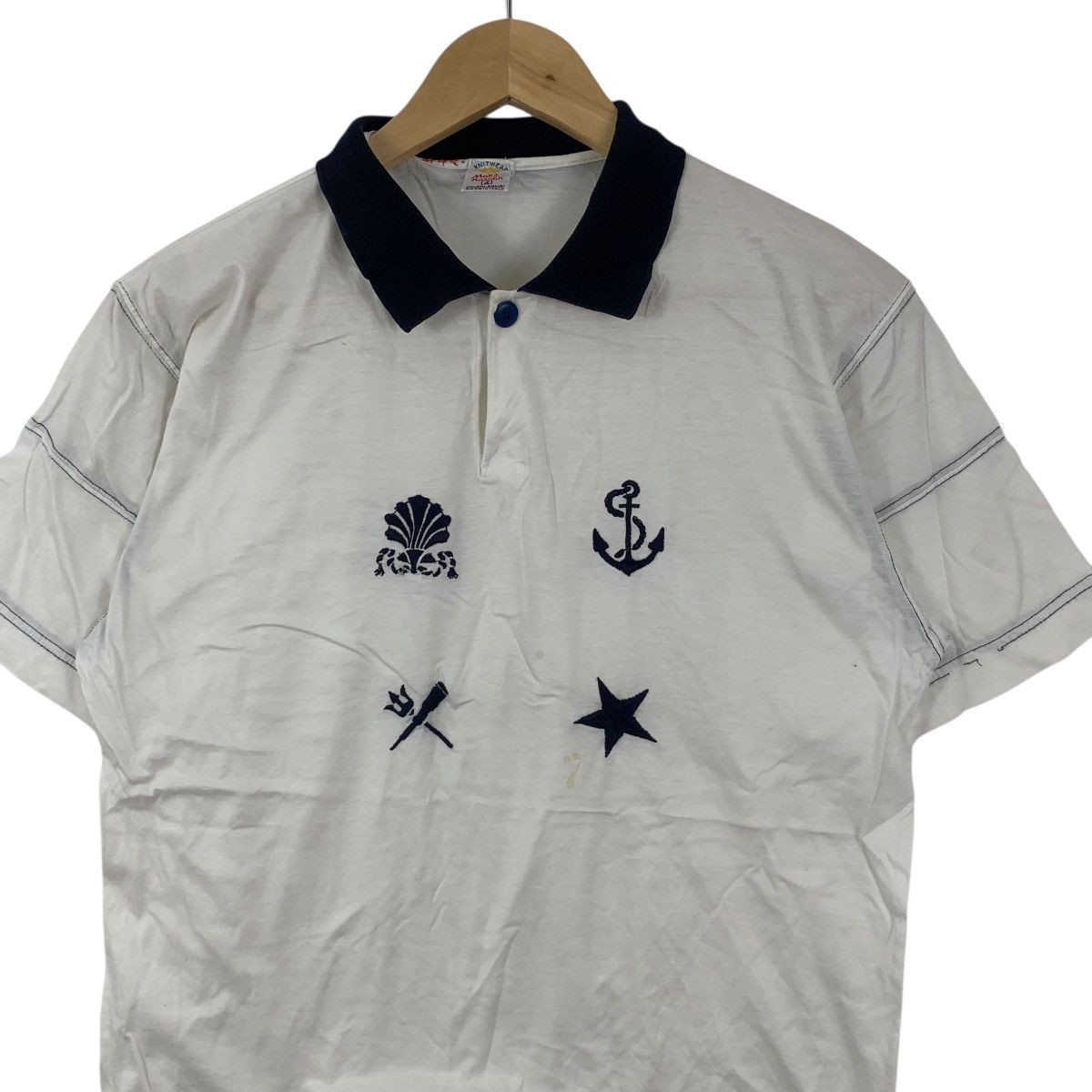 Vintage Vintage BRUNO NALDI SEA Naval Made In Italy Polo Tee Shirt Size S / US 4 / IT 40 - 6 Thumbnail