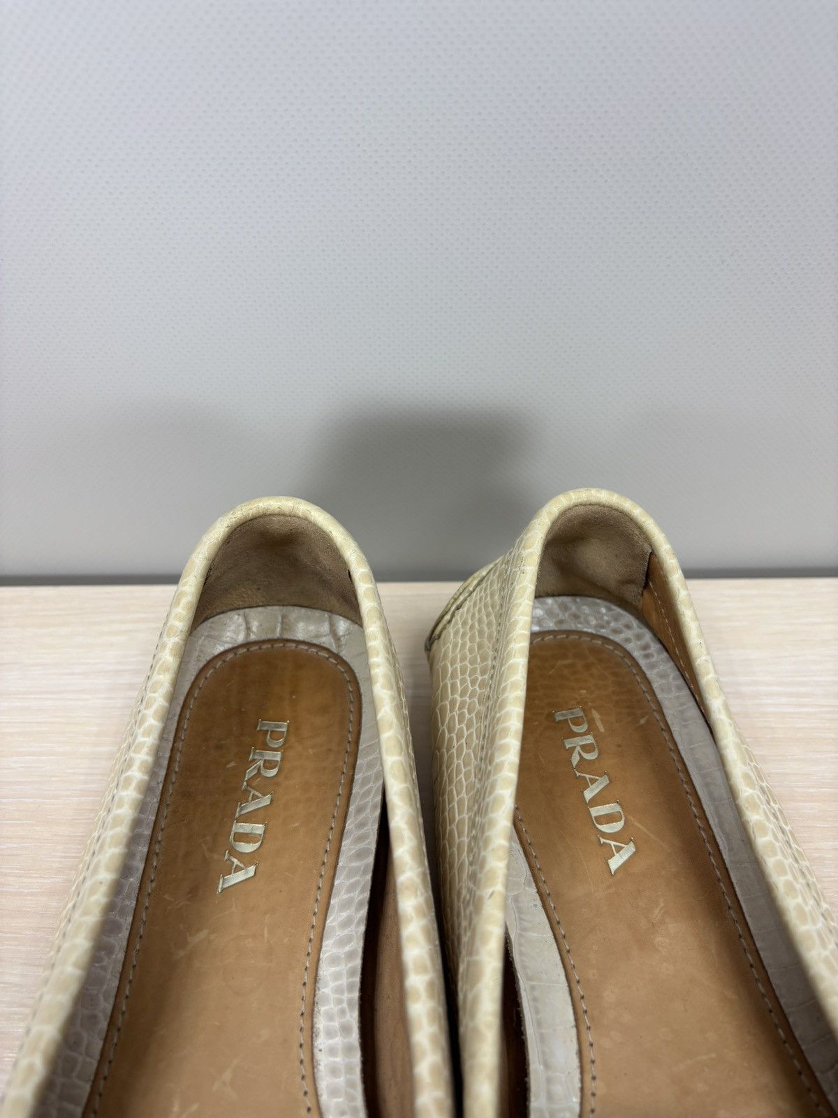Prada Womens shoes Prada Size 37 1/2 Color Beige Size US 7.5 / IT 37.5 - 6 Thumbnail