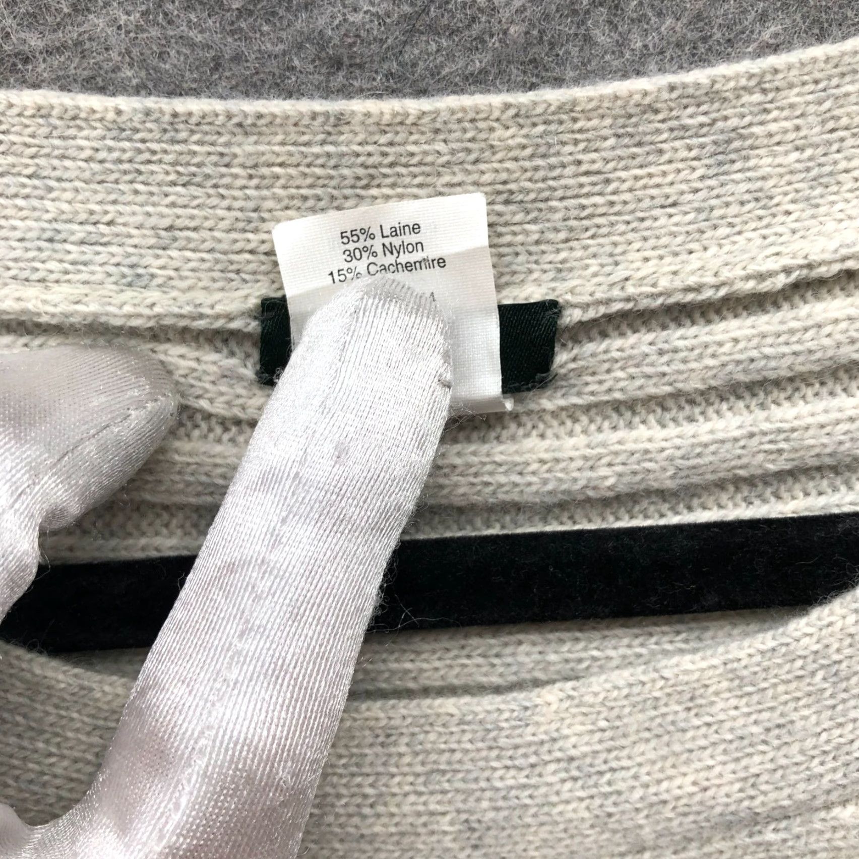 J.Crew J. Crew Wool Cashmere Sweater Womens S Beige Dolman Sleeve Crew Neck Pullover Knit Knitwear Regular Fit Classic Casual Ribbed Stretch Size S / US 4 / IT 40 - 6 Thumbnail