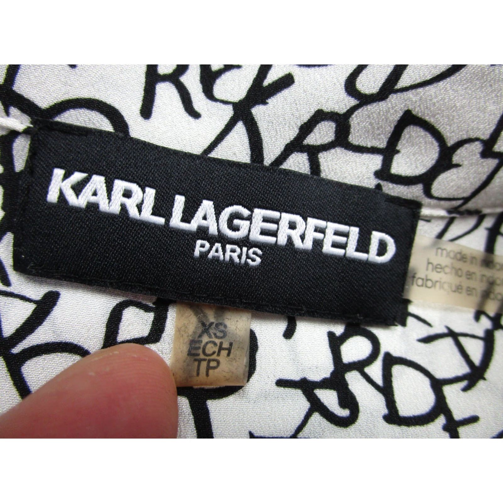 Karl Lagerfeld Karl Lagerfeld Shirt Womens XS White All Over Print Doodle Maximalism City Art Vintage No (adjust to rules) Size XS / US 0-2 / IT 36-38 - 4 Thumbnail