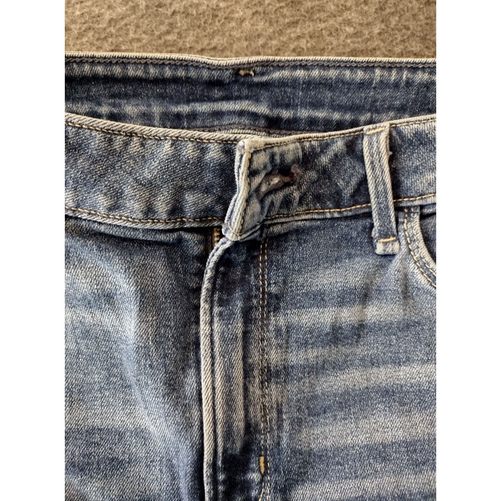 Vintage Unbranded Women's High Rise Cotton Denim Boot Crop Jeans 29 R Blue 90s Womens Jeans Size 29" - 3 Thumbnail