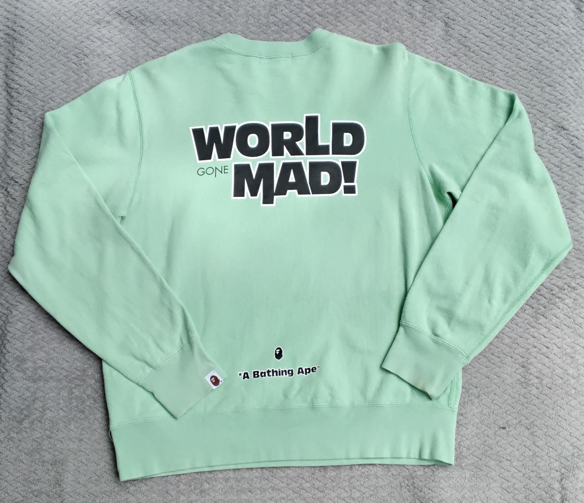 Bape × Kaws BAPE × Kaws Sweat Shirt Bendy 1st Camo Green [Size L