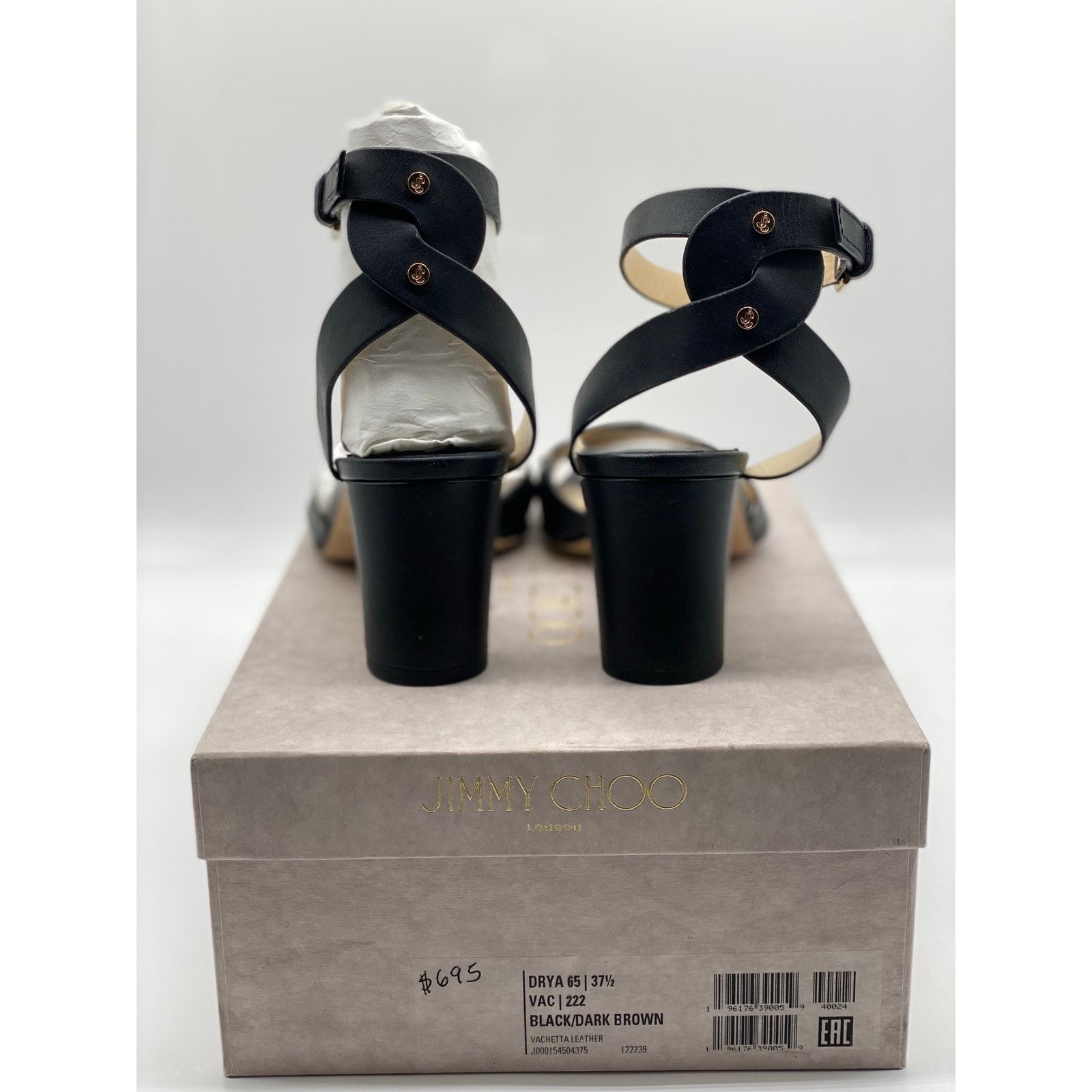 Jimmy Choo Jimmy Choo Drya 65 Leather Sandals sz. 38.5 EU Size US 8.5 / IT 38.5 - 12 Thumbnail