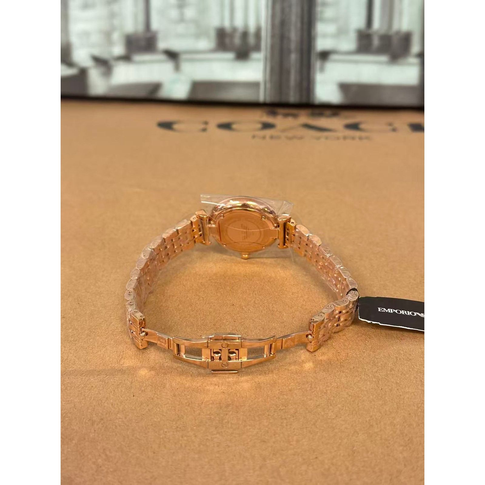 Emporio Armani Emporio Armani AR11385 Gianni T Bar Rose Gold-Tone Watch Size ONE SIZE - 4 Thumbnail