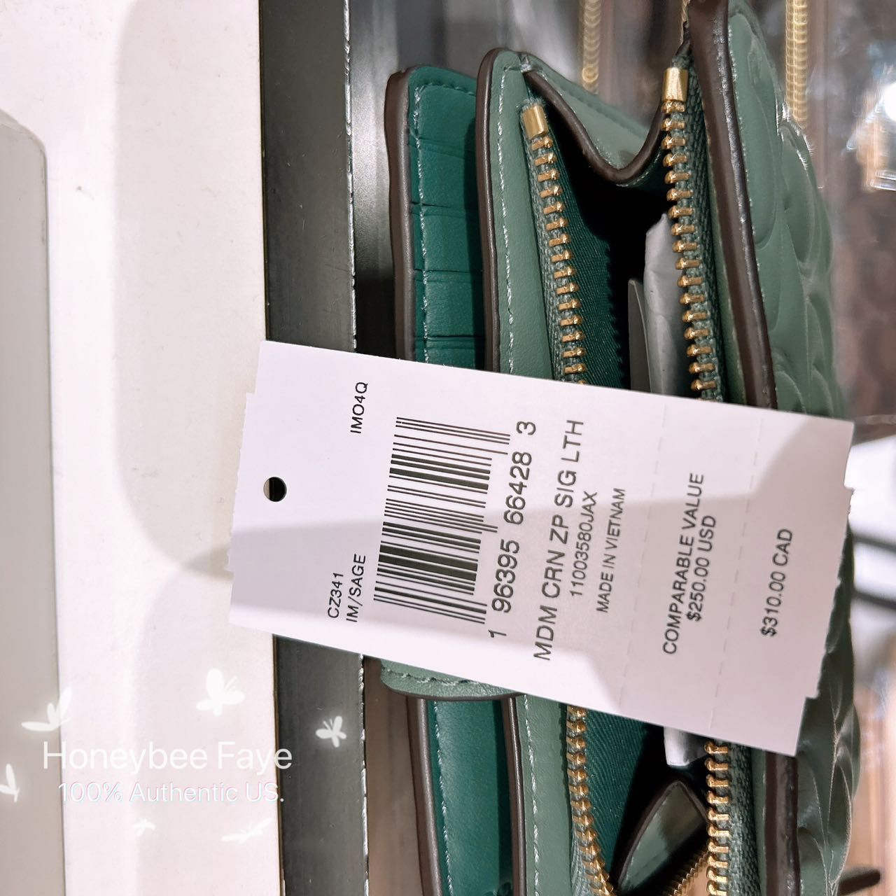Coach Medium Corner Zip Wallet In Signature Leather CZ341 Size ONE SIZE - 6 Thumbnail