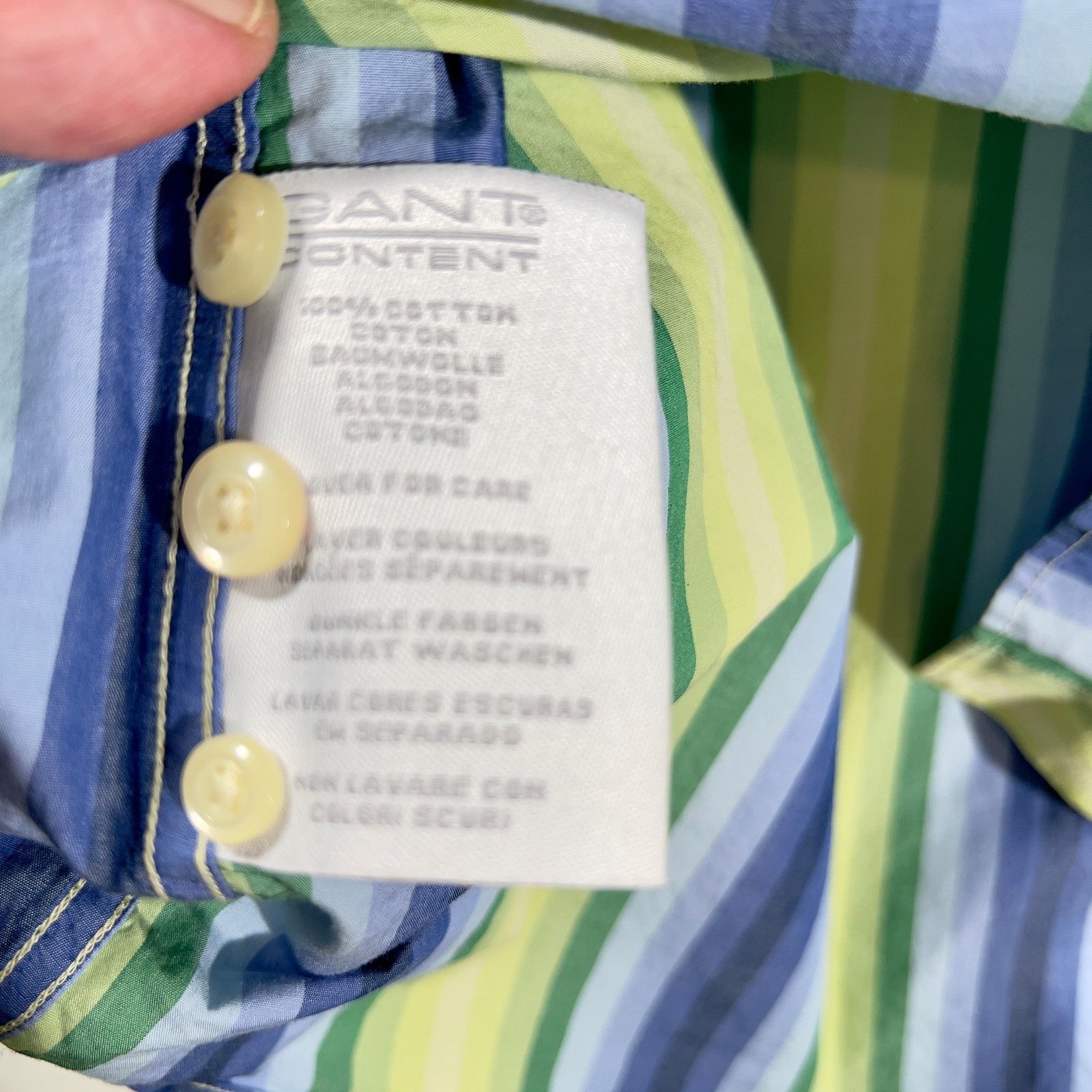 Gant Gant Striped Button Shirt Large Dress Fit Providence Poplin Size US L / EU 52-54 / 3 - 12 Thumbnail