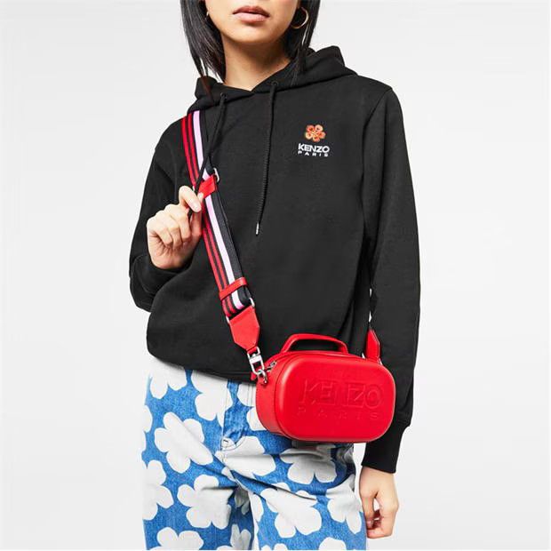 Kenzo o1g2r1mq1024 Floral Logo Hoodie in Black Size L / US 10 / IT 46 - 3 Thumbnail