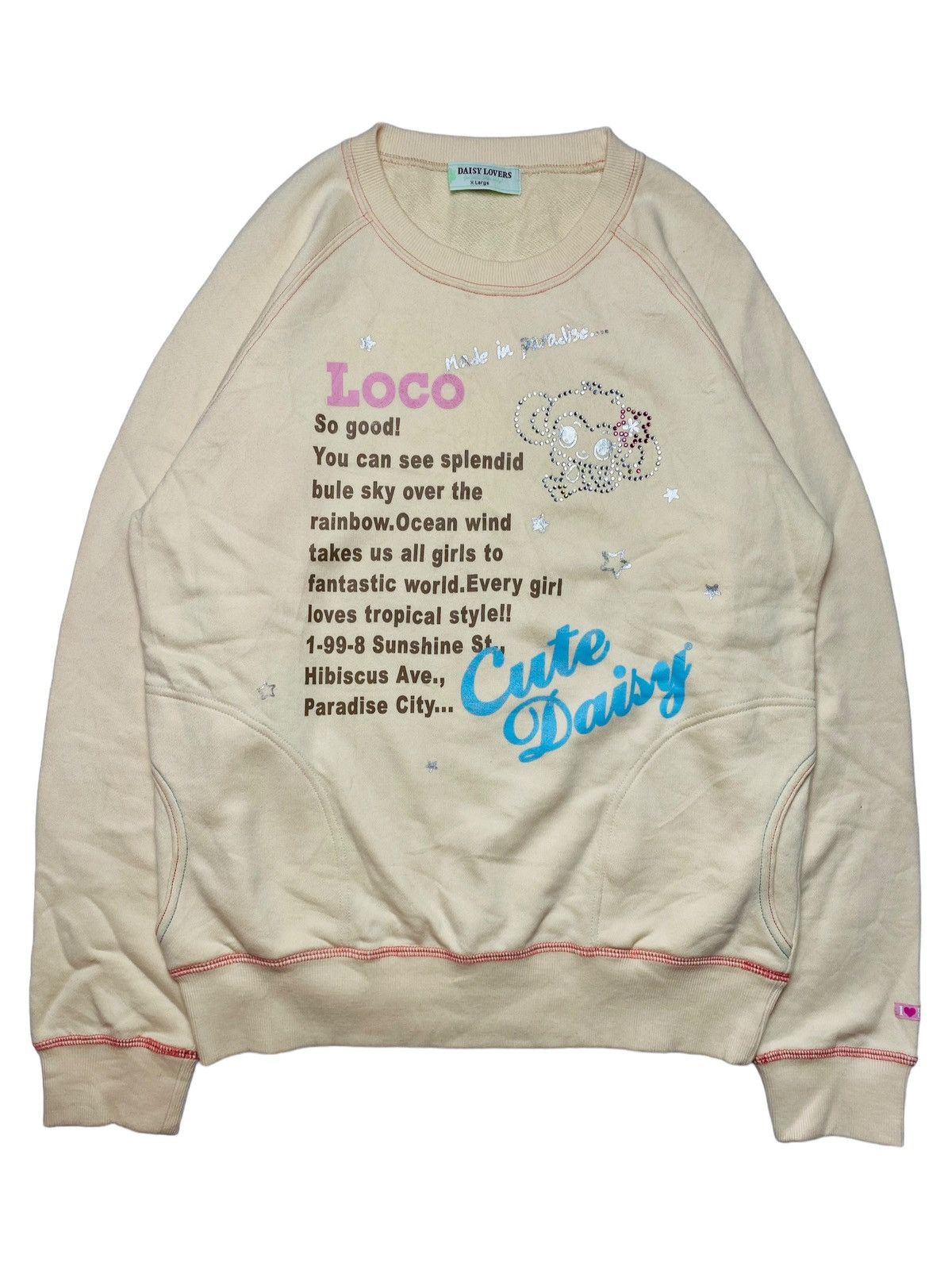 Angel Blue 2000s Daisy Lovers - Cute Daisy Poem Sweatshirt Size US L / EU 52-54 / 3 - 1 Thumbnail