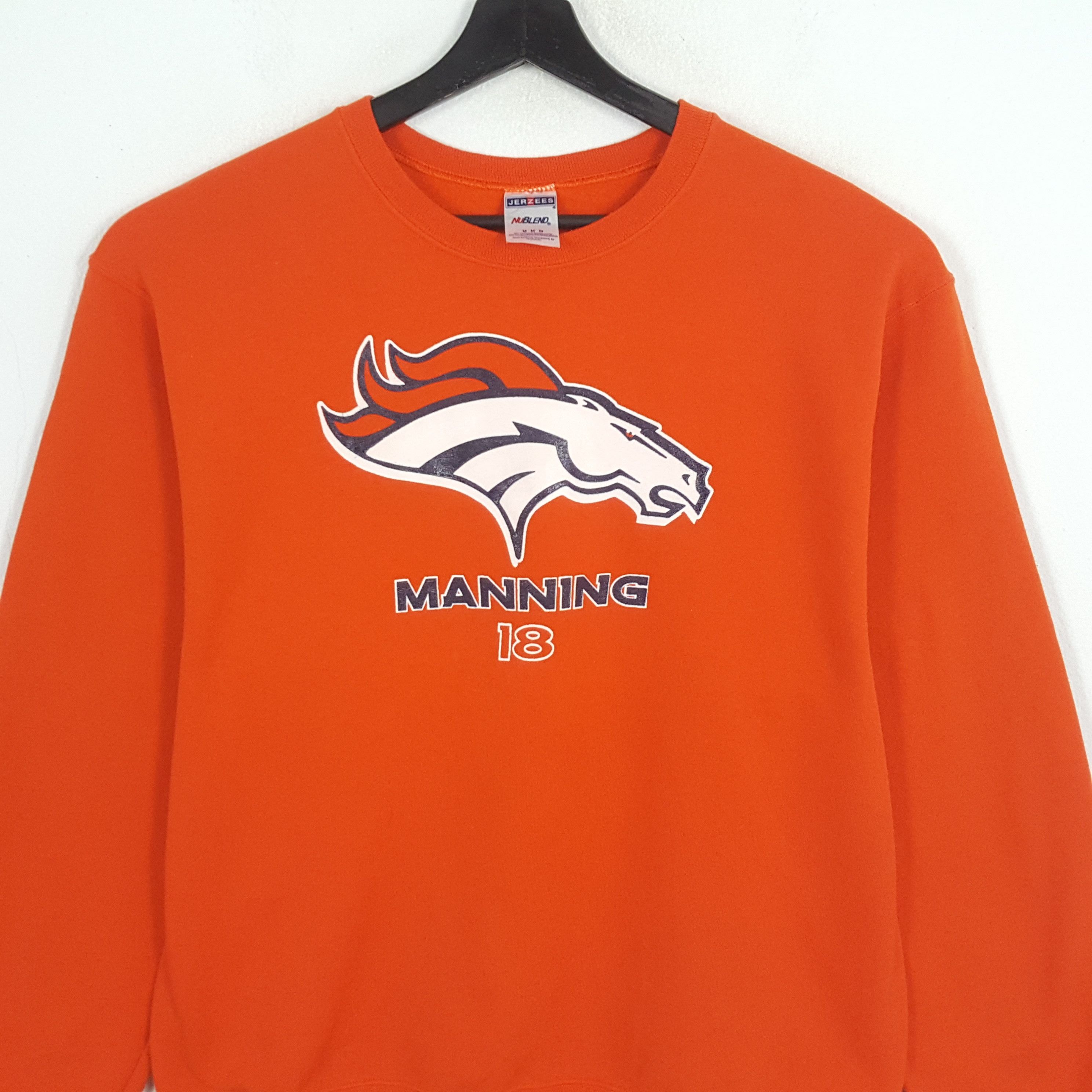 NFL × Vintage MANNING 18 NFL Denver Broncos American Football Sweatshirt Size US M / EU 48-50 / 2 - 2 Thumbnail