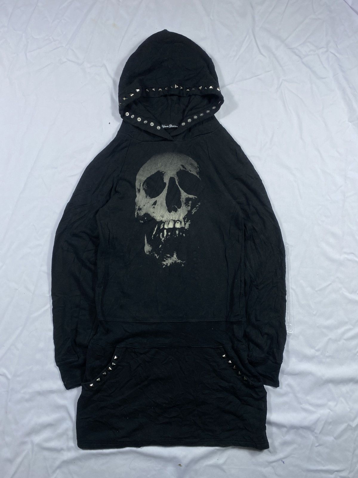 HYSTERIC GLAMOUR 　 SKULL BERRY スタッズ付きPK HYSTERIC GLAMOUR Skull Berry Printed Pullover Hoodie Black M (K