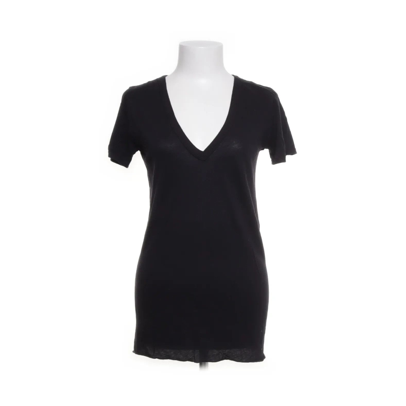Enza Costa Enza Costa V-Neck Black Tee Size S / US 4 / IT 40 - 1 Thumbnail