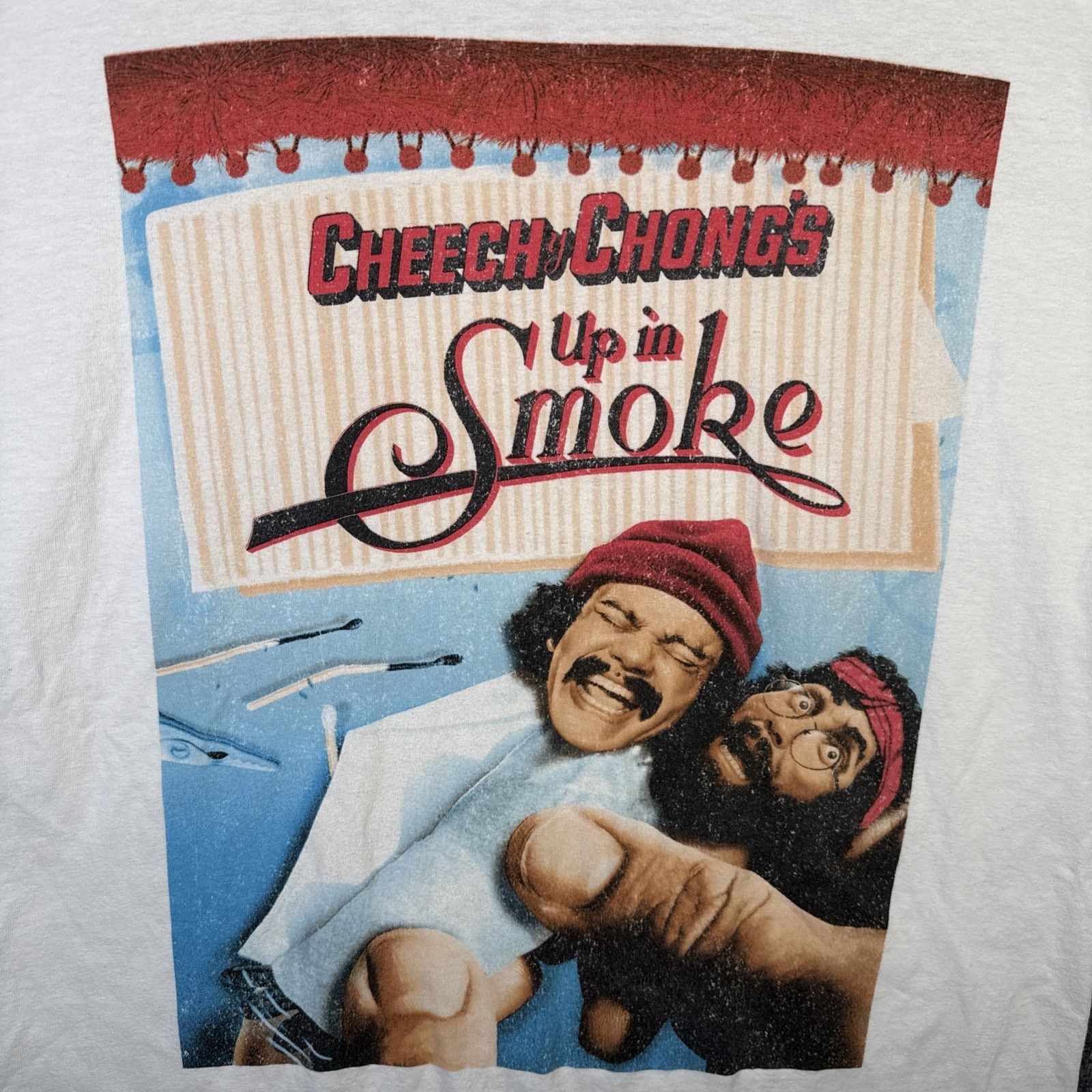 Vintage Vintage Cheech And Chong Shirt Mens Large White Up In Smoke Size US L / EU 52-54 / 3 - 2 Thumbnail