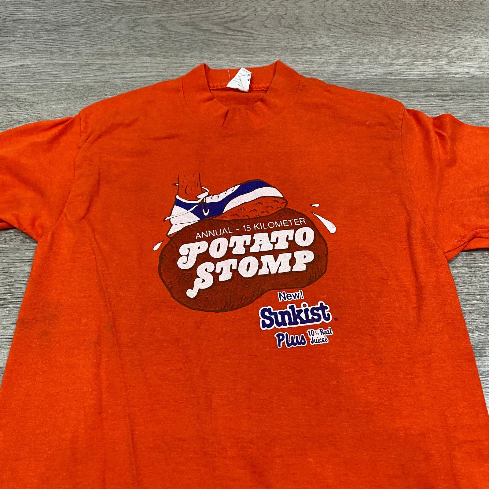 TEE JAYS × Vintage VTG 80s Sunkist Potato Stomp 15K T Shirt Single Stitch Med Size US M / EU 48-50 / 2 - 2 Thumbnail